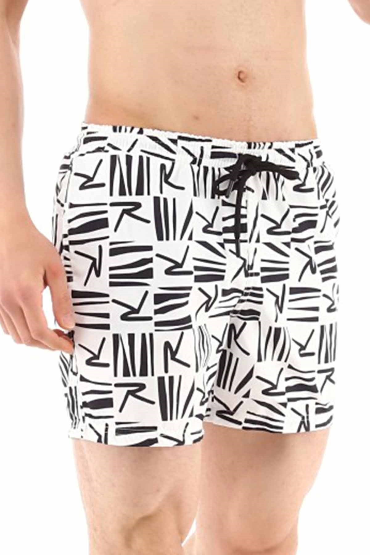 RARUDeniz ŞortuRaru Su İtici Kumaş Deniz Şortu Erkek Deniz Şortu 1-RDSH-005BEYAZ-SYH