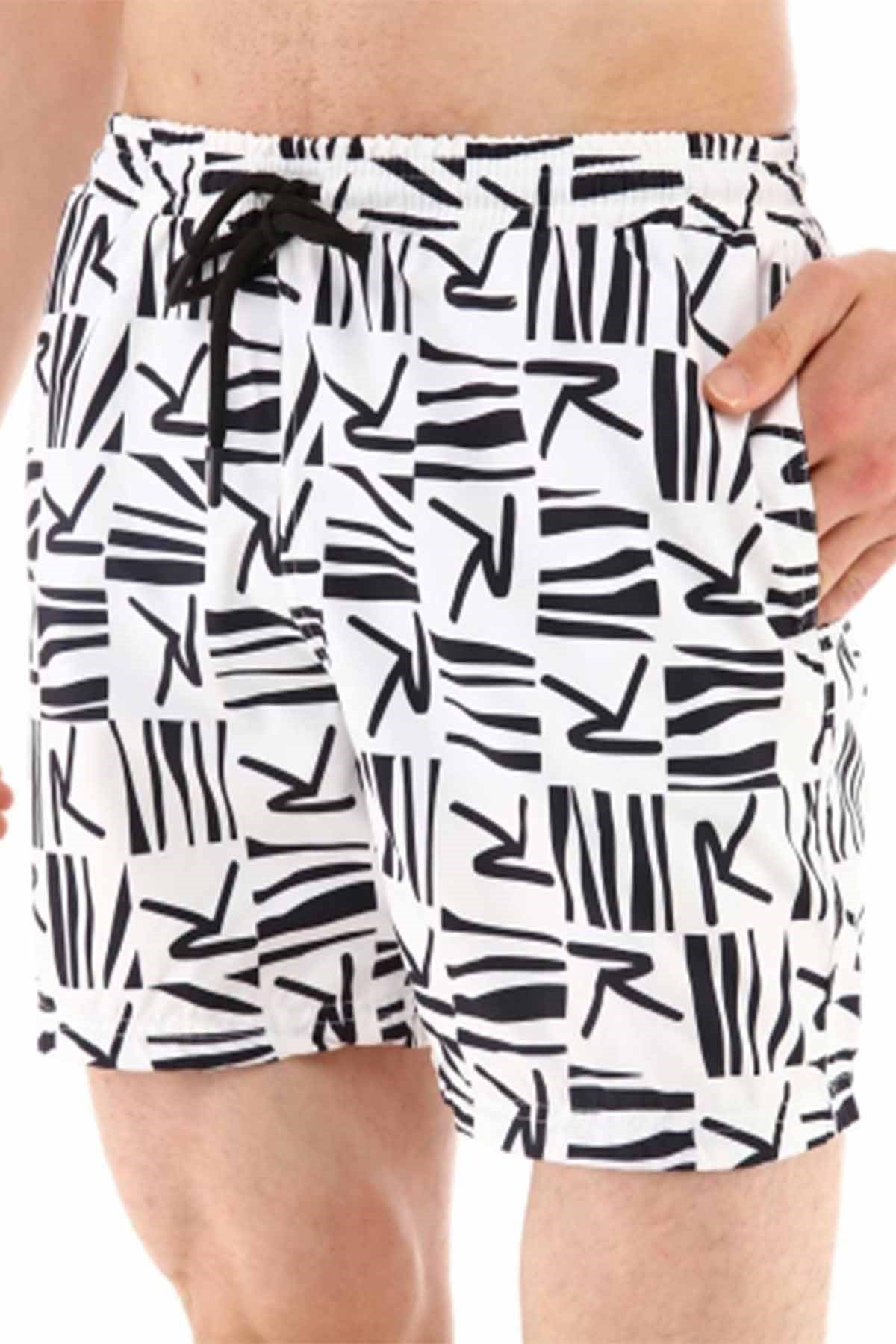 RARUDeniz ŞortuRaru Su İtici Kumaş Deniz Şortu Erkek Deniz Şortu 1-RDSH-005BEYAZ-SYH