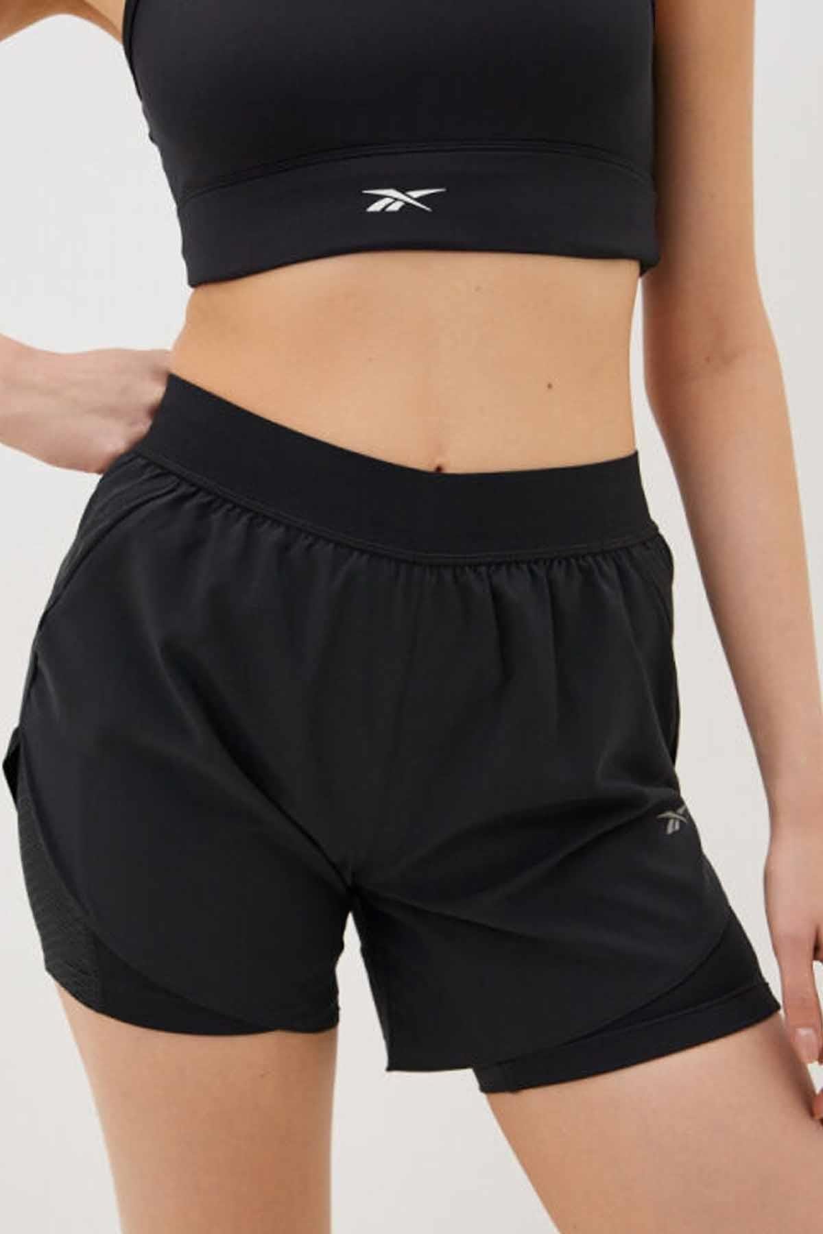 REEBOKŞortReebok Running 2 in 1 Short Kadın Şort 100075412Siyah