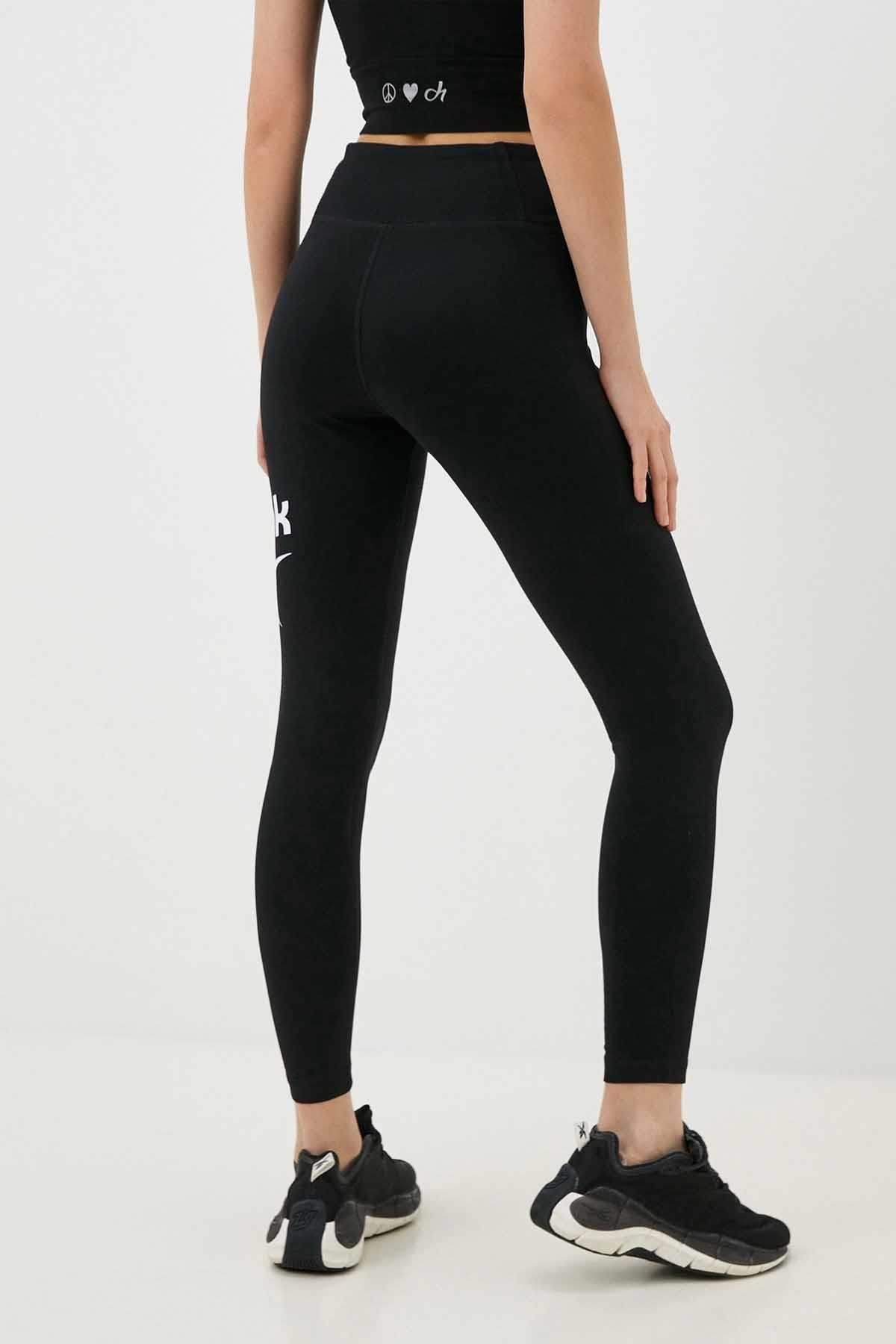 REEBOKTaytReebok RI BL Cotton Leggin Kadın Tayt 100042568Siyah