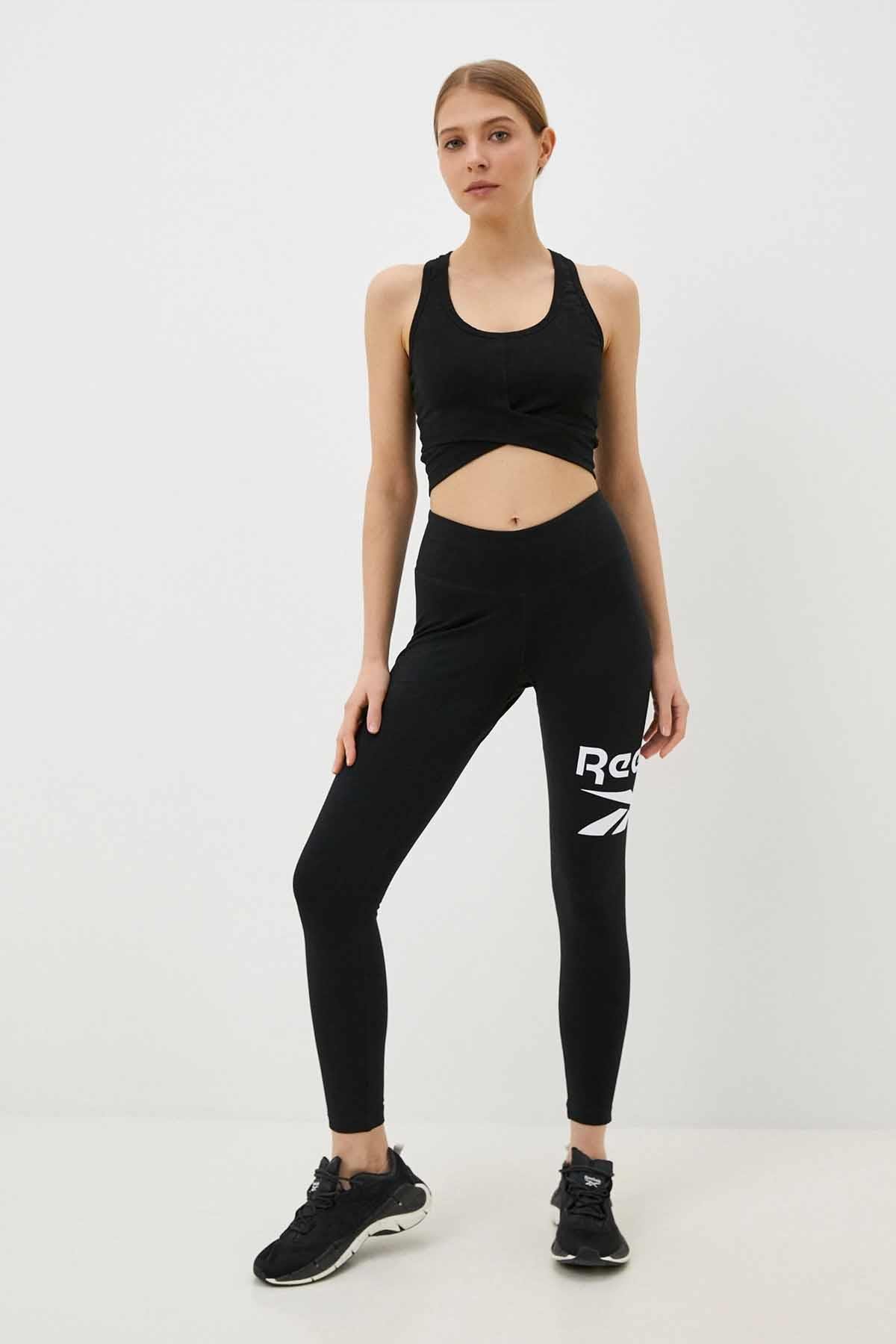 REEBOKTaytReebok RI BL Cotton Leggin Kadın Tayt 100042568Siyah