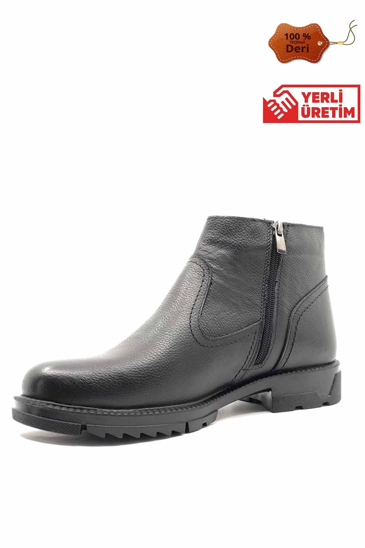 REKOR SPORBotRekor Sport Hakiki Deri Termal Taban İçi Kürklü Bot Erkek Bot Ayakkabı RS-001SIYAH