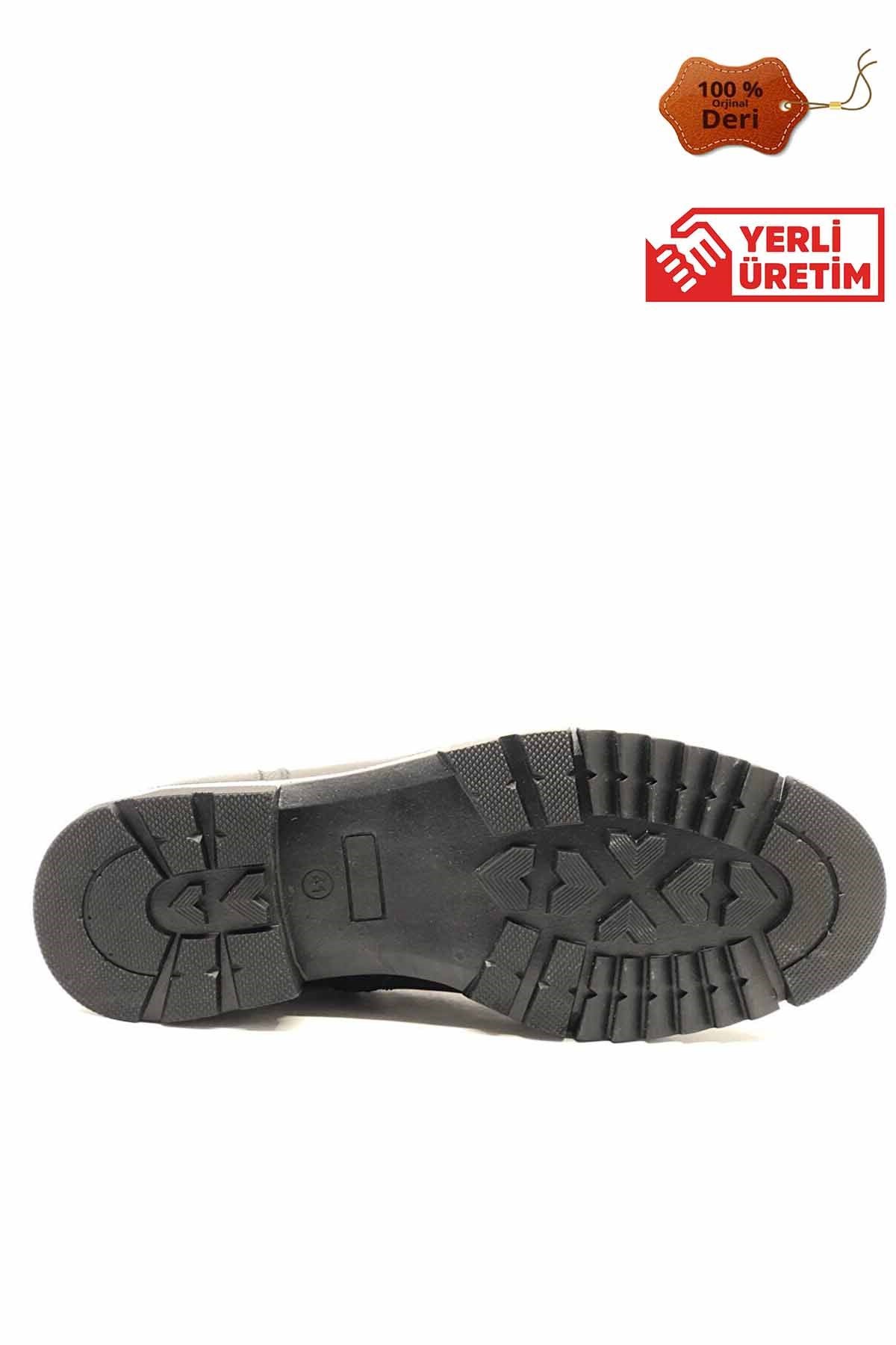 REKOR SPORBotRekor Sport Hakiki Deri Termal Taban İçi Kürklü Bot Erkek Bot Ayakkabı RS-001SIYAH