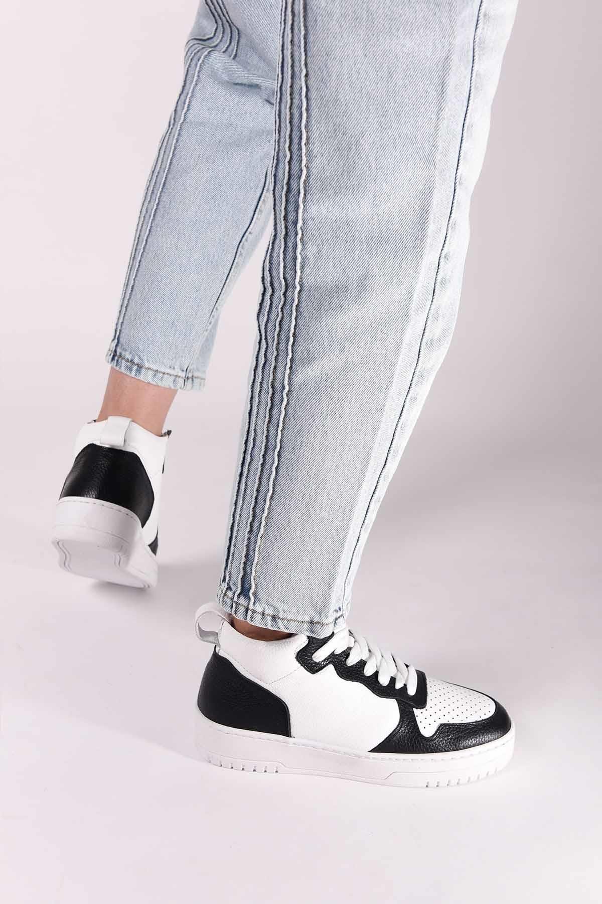 REKOR SPORGünlük SporAir Force Hı  V2 Hakki Deri Erkek Günlük Spor Ayakkabı RS-8000Siyah-Byz