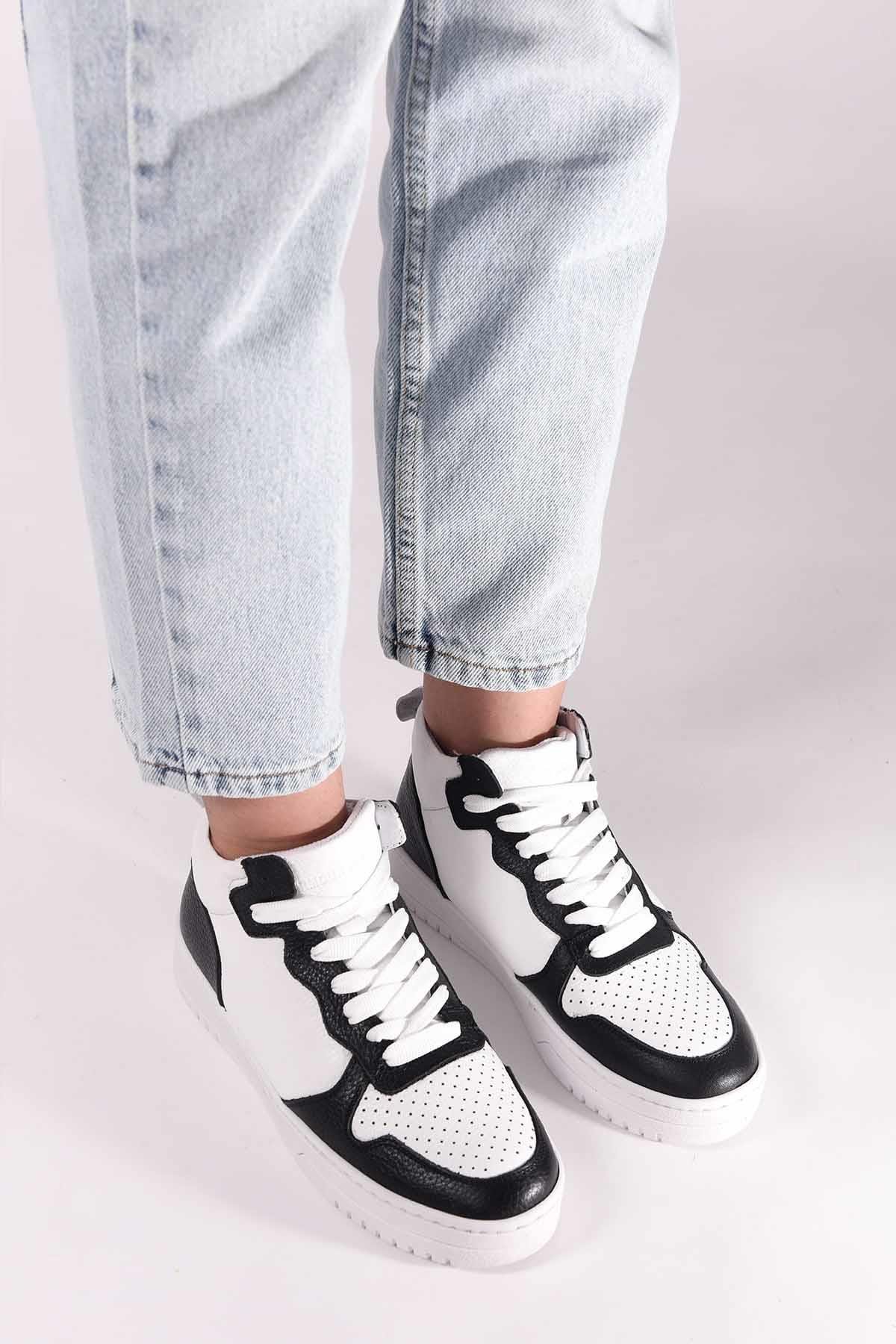 REKOR SPORGünlük SporAir Force Hı  V2 Hakki Deri Erkek Günlük Spor Ayakkabı RS-8000Siyah-Byz