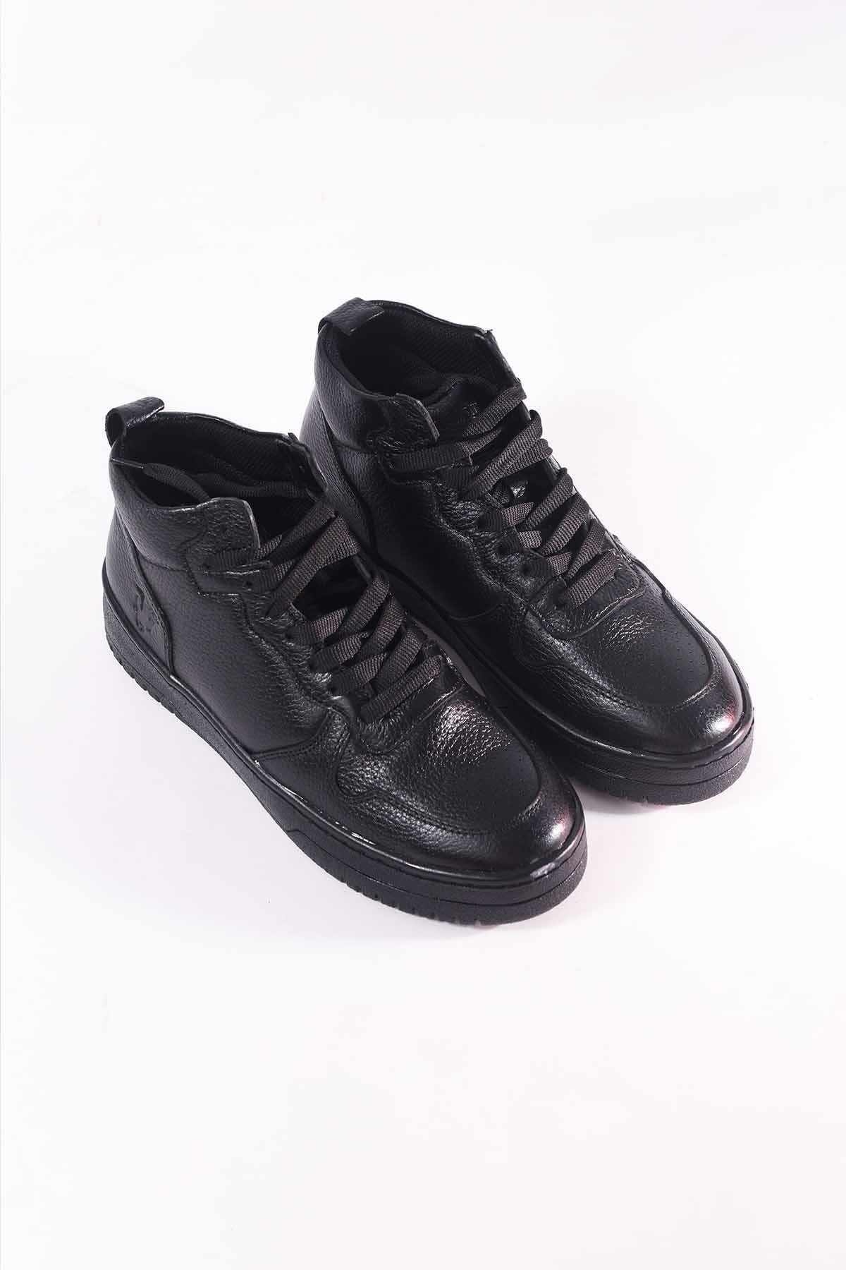 REKOR SPORGünlük SporAir Force Hı  V2 Hakki Deri Kadın Günlük Spor Ayakkabı RS-8002Siyah