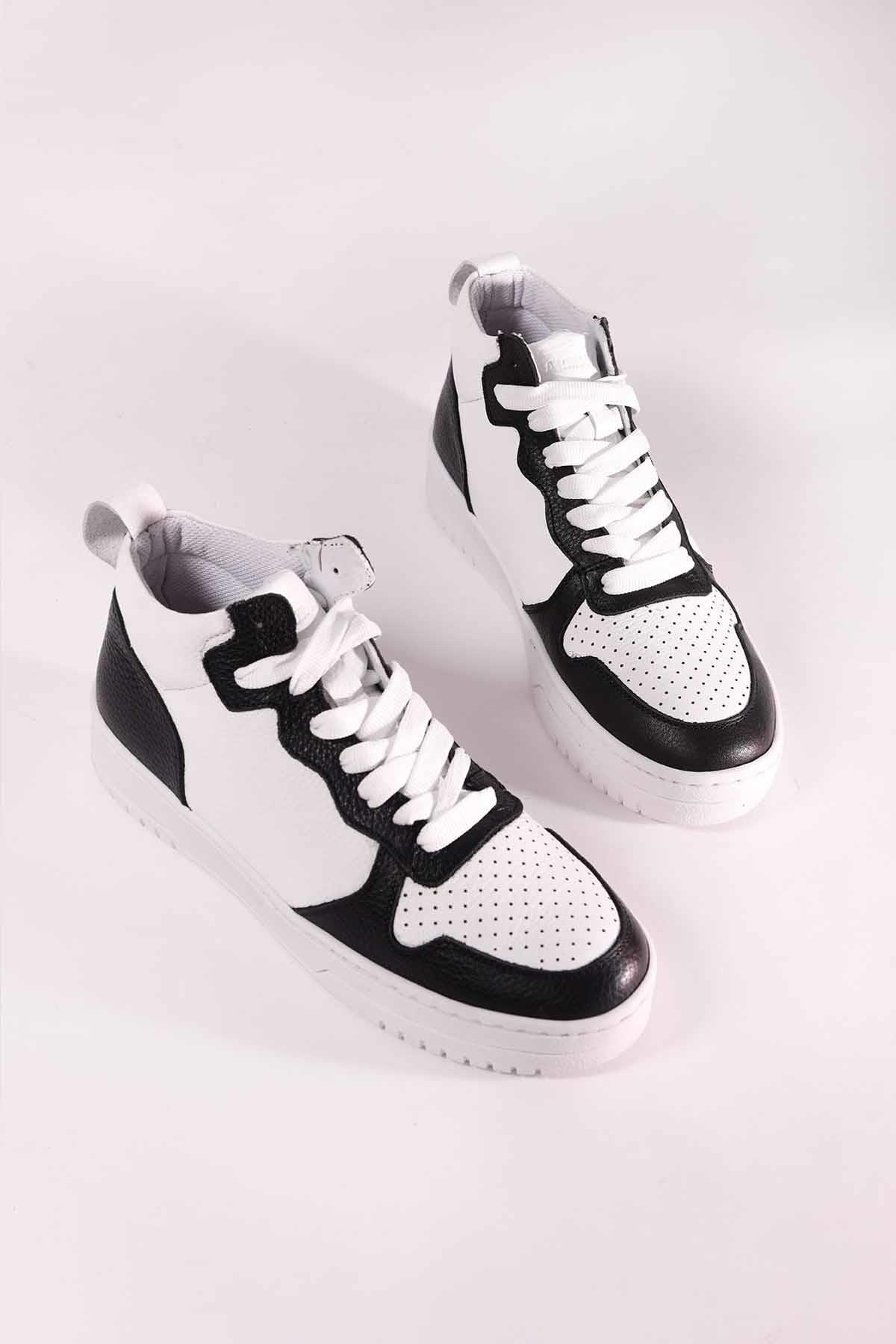 REKOR SPORGünlük SporAir Force Hı  V2 Hakki Deri Erkek Günlük Spor Ayakkabı RS-8000Siyah-Byz