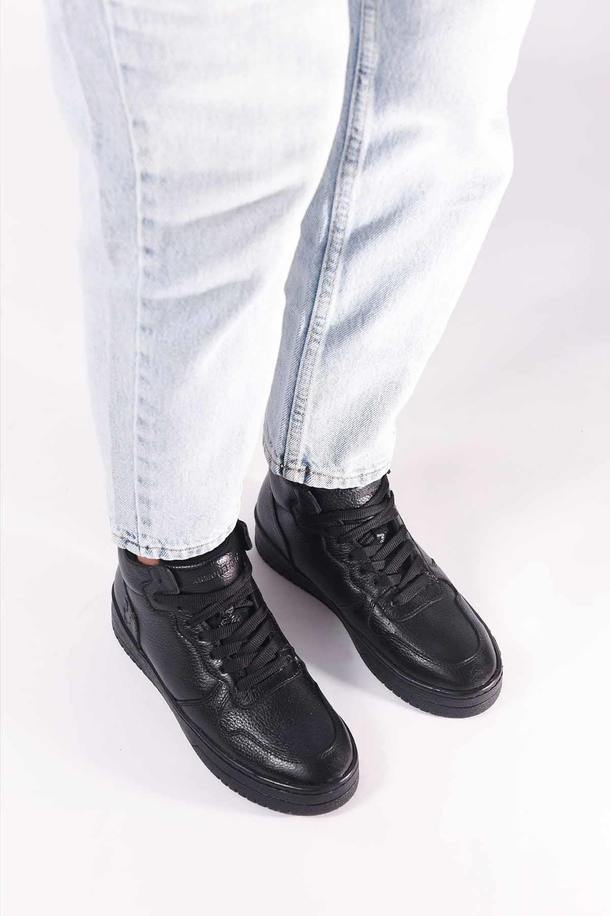 REKOR SPORGünlük SporAir Force Hı  V2 Hakki Deri Kadın Günlük Spor Ayakkabı RS-8002Siyah