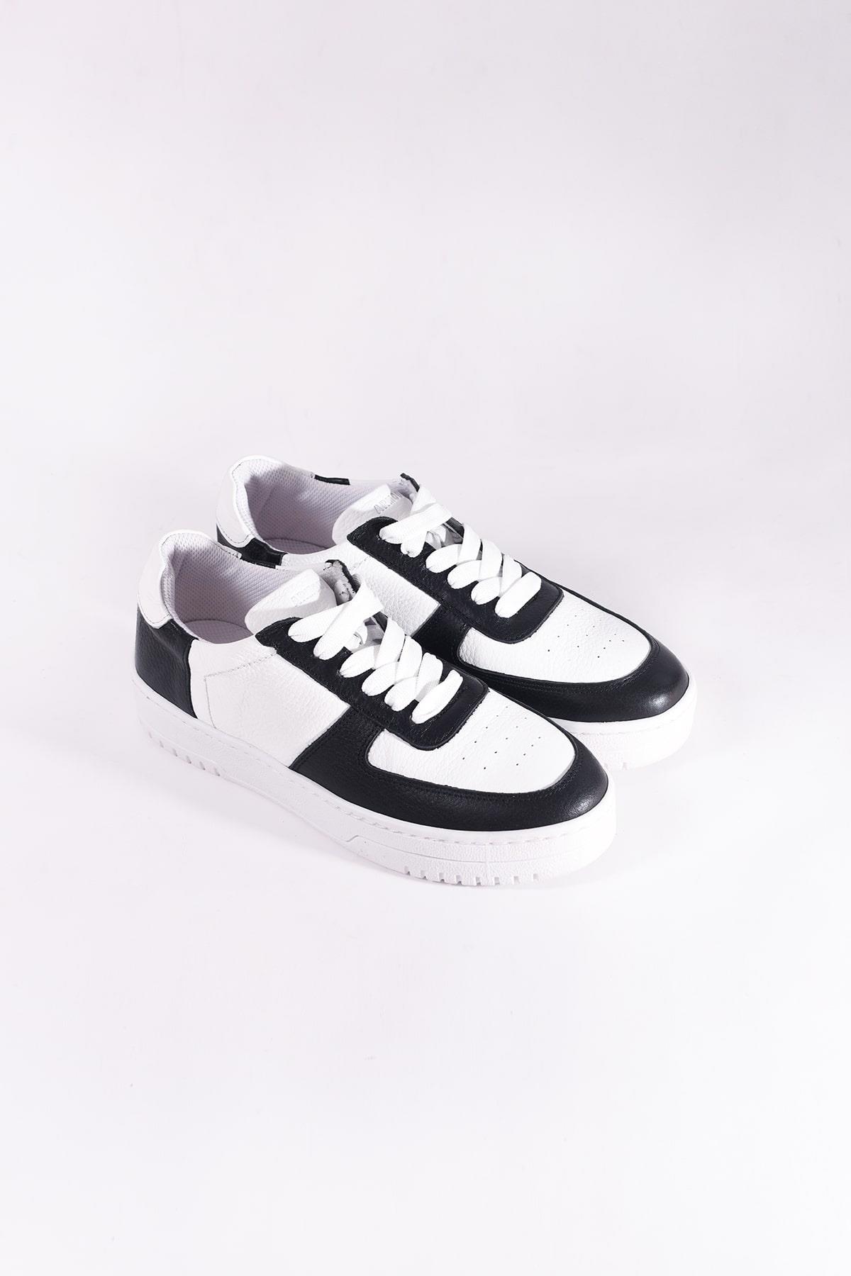 REKOR SPORGünlük SporAir Force V2 Hakki Deri Erkek Günlük Spor Ayakkabı RS-8004Siyah-Byz