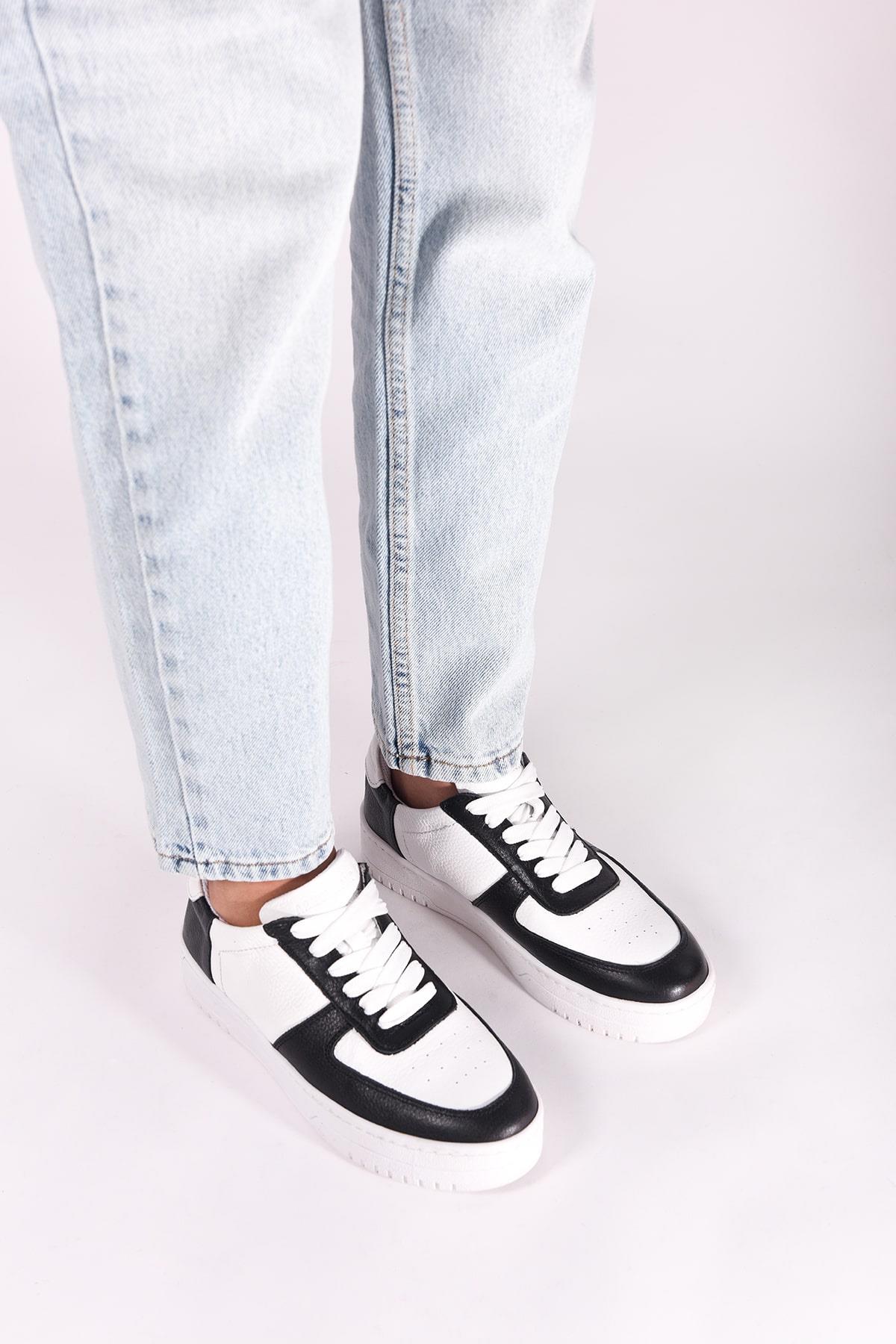 REKOR SPORGünlük SporAir Force V2 Hakki Deri Erkek Günlük Spor Ayakkabı RS-8004Siyah-Byz