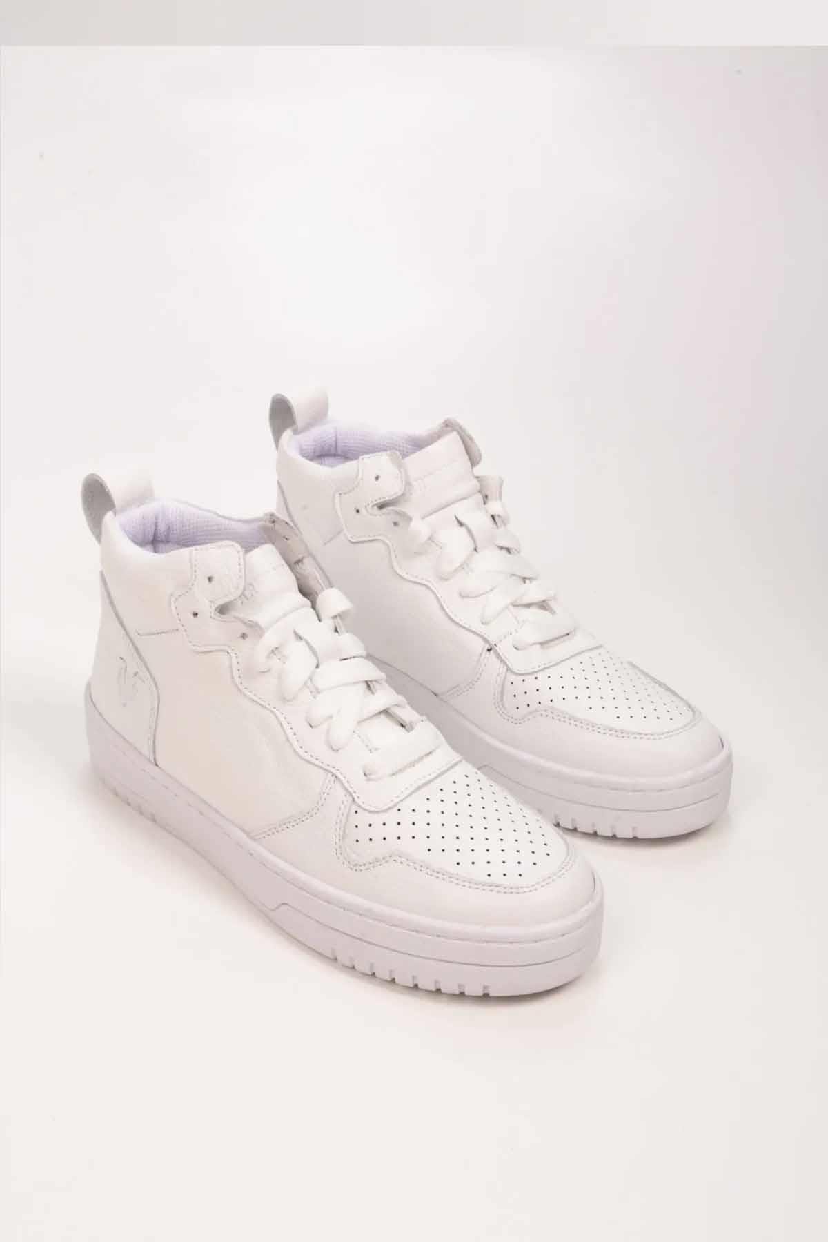 REKOR SPORGünlük SporAir Forcev Mid  V2 Hakki Deri Erkek Günlük Spor Ayakkabı RS-6005BEYAZ