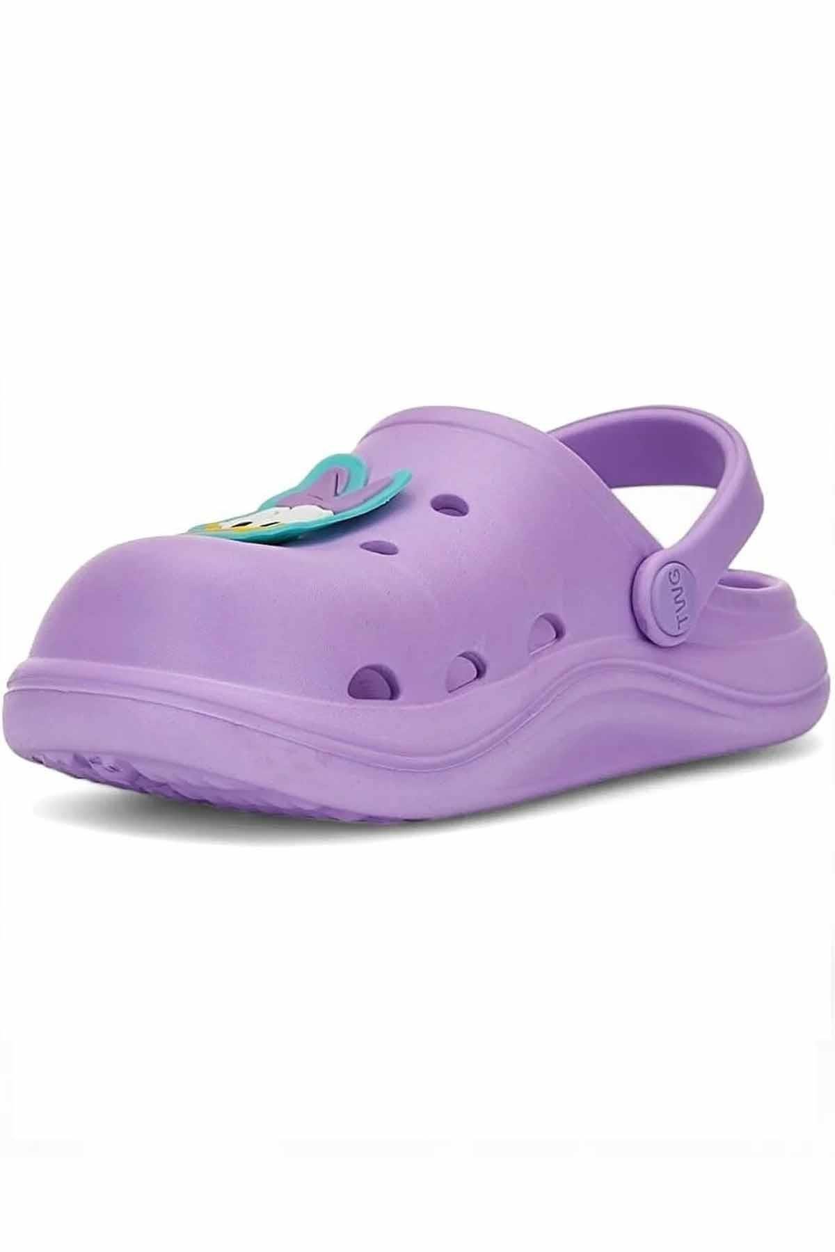 REKOR SPORTerlikÇocuk Deniz Havuz Sabo Günlük Comfort Terlik Çocuk Terlik Ayakkabı R-S 755LİLLila