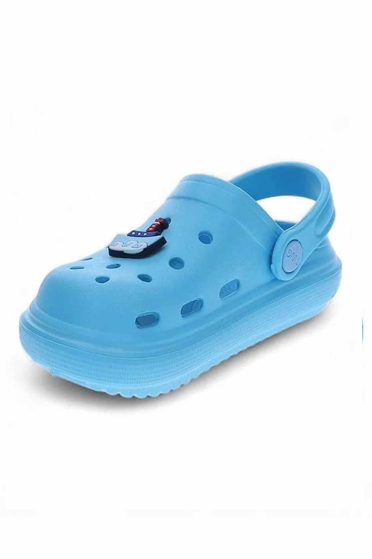 REKOR SPORTerlikÇocuk Deniz Havuz Sabo Günlük Comfort Terlik Çocuk Terlik Ayakkabı R-S 755BMVMAVİ