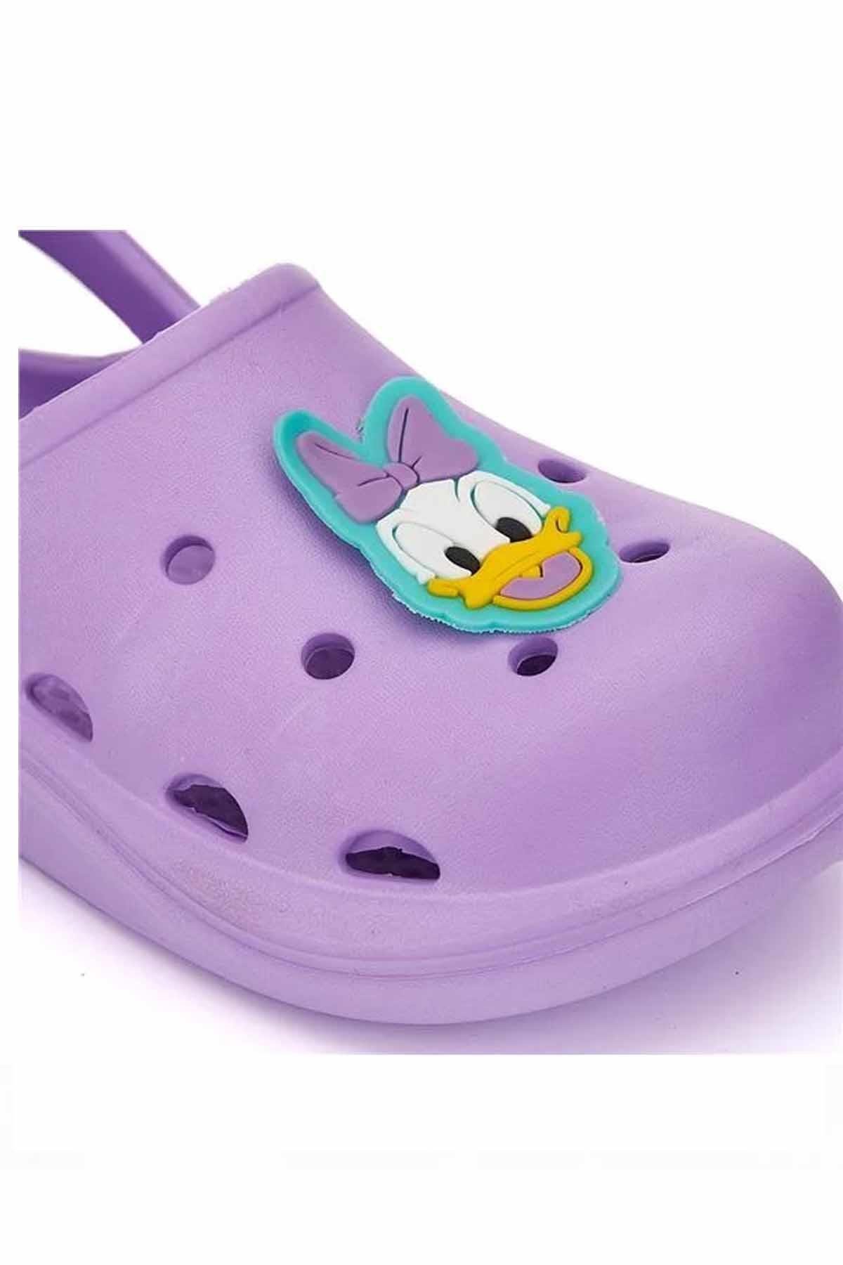 REKOR SPORTerlikÇocuk Deniz Havuz Sabo Günlük Comfort Terlik Çocuk Terlik Ayakkabı R-S 755LİLLila