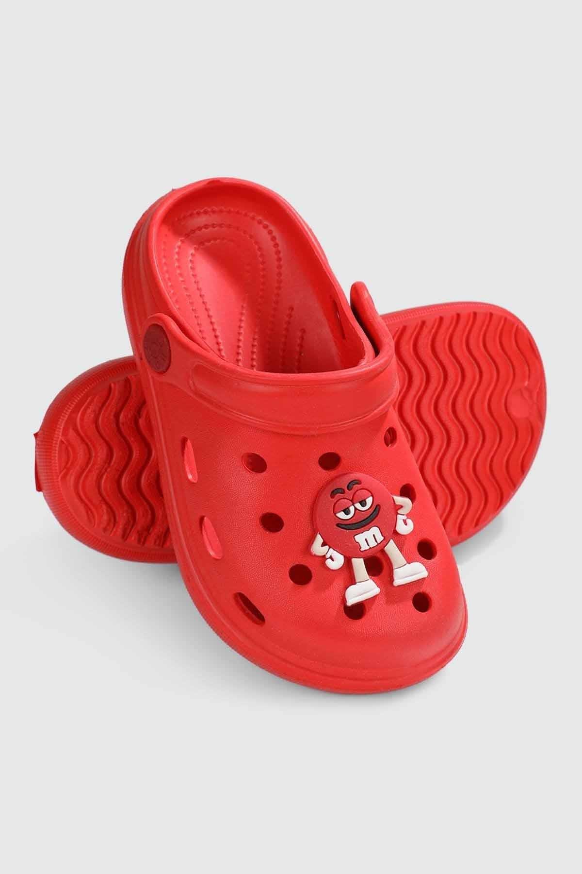 REKOR SPORTerlikÇocuk Deniz Havuz Sabo Günlük Comfort Terlik Çocuk Terlik Ayakkabı R-S 755KRMZKIRMIZI