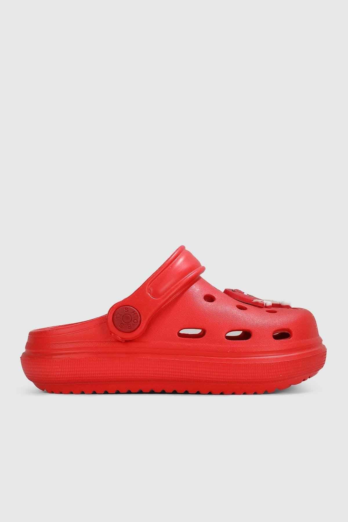 REKOR SPORTerlikÇocuk Deniz Havuz Sabo Günlük Comfort Terlik Çocuk Terlik Ayakkabı R-S 755KRMZKIRMIZI