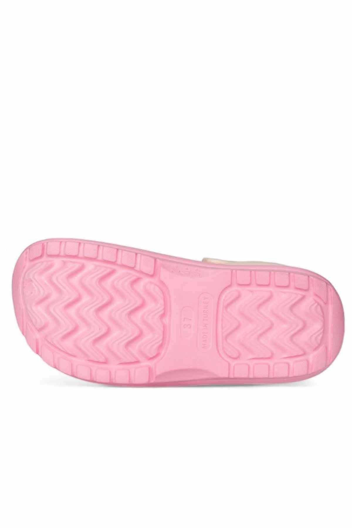 REKOR SPORTerlikKadın Yüksek Taban Taşlı Deniz Havuz Sabo Doktor Hemşire Hastane Comfort Günlük Kadın Terlik Ayakkabı R-S 642PMBPEMBE