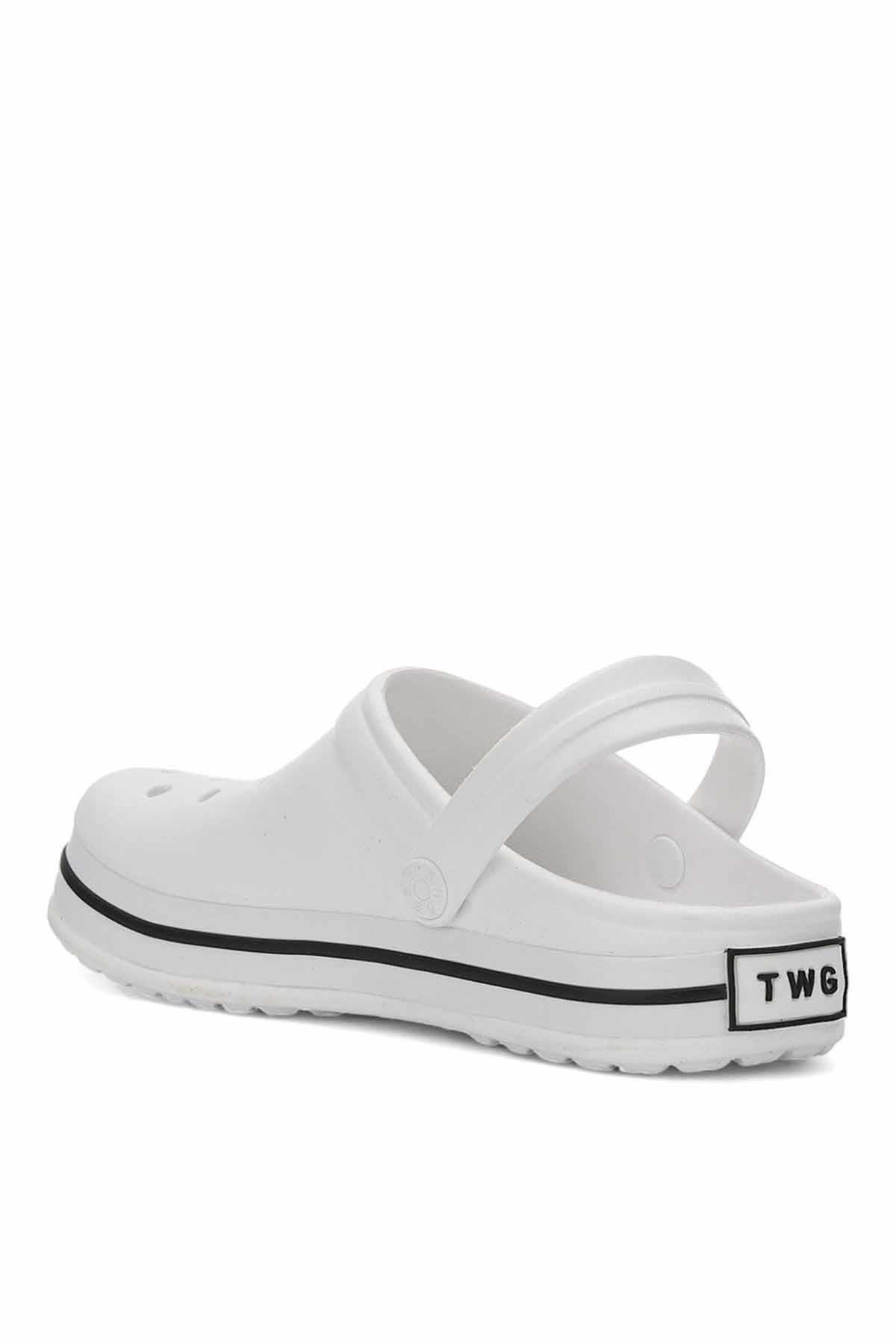 REKOR SPORTerlikUnisex Deniz Havuz Sabo Doktor Hemşire Hastane Comfort Günlük Terlik Sandalet Unisex Terlik Ayakkabı R-S 214-BYZBEYAZ