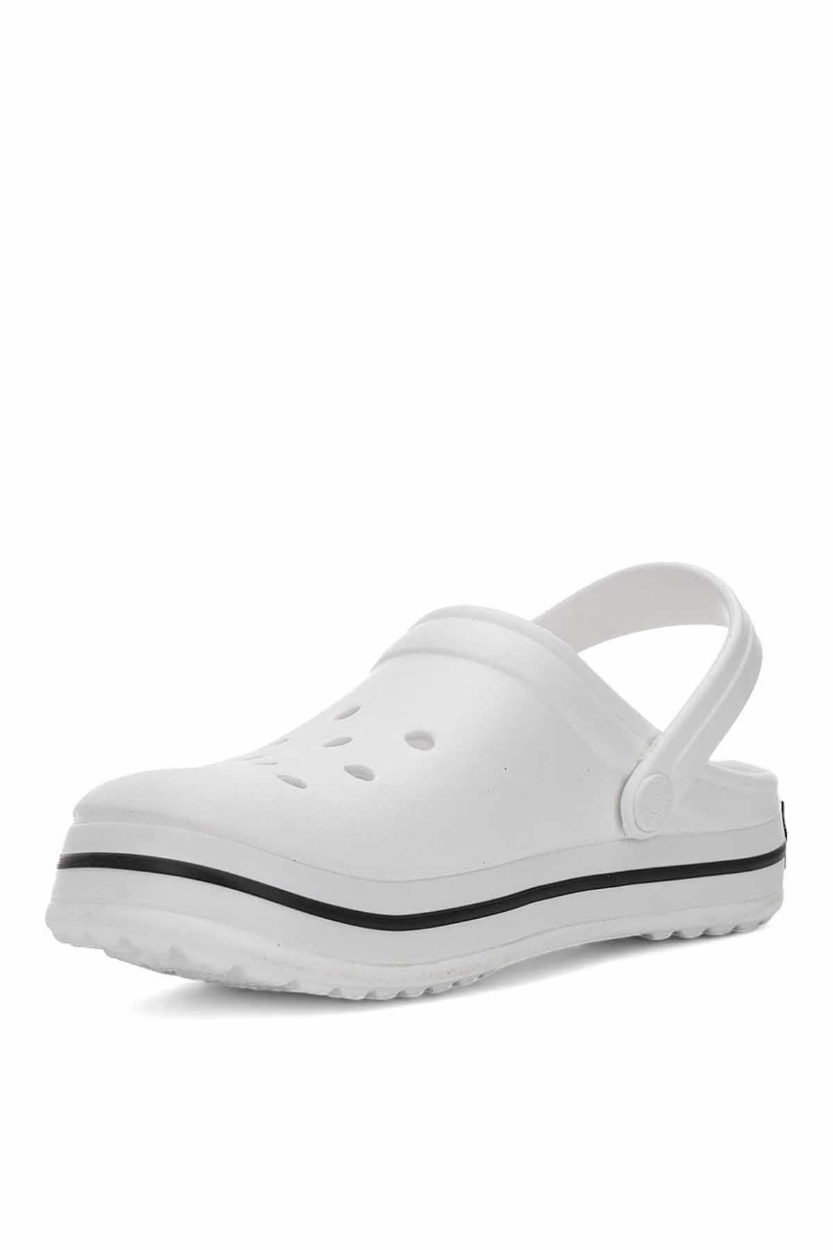 REKOR SPORTerlikUnisex Deniz Havuz Sabo Doktor Hemşire Hastane Comfort Günlük Terlik Sandalet Unisex Terlik Ayakkabı R-S 214-BYZBEYAZ