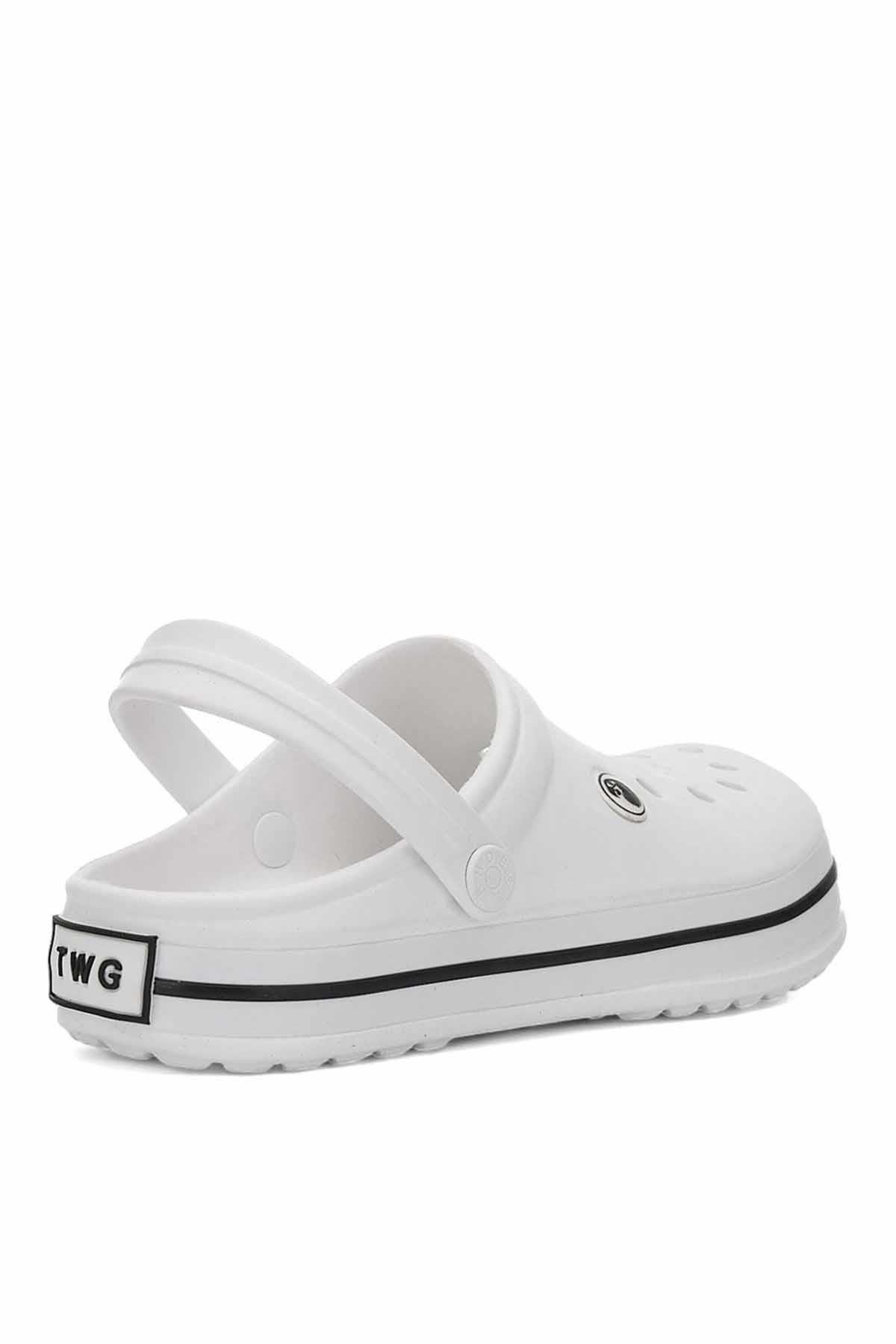 REKOR SPORTerlikUnisex Deniz Havuz Sabo Doktor Hemşire Hastane Comfort Günlük Terlik Sandalet Unisex Terlik Ayakkabı R-S 214-BYZBEYAZ