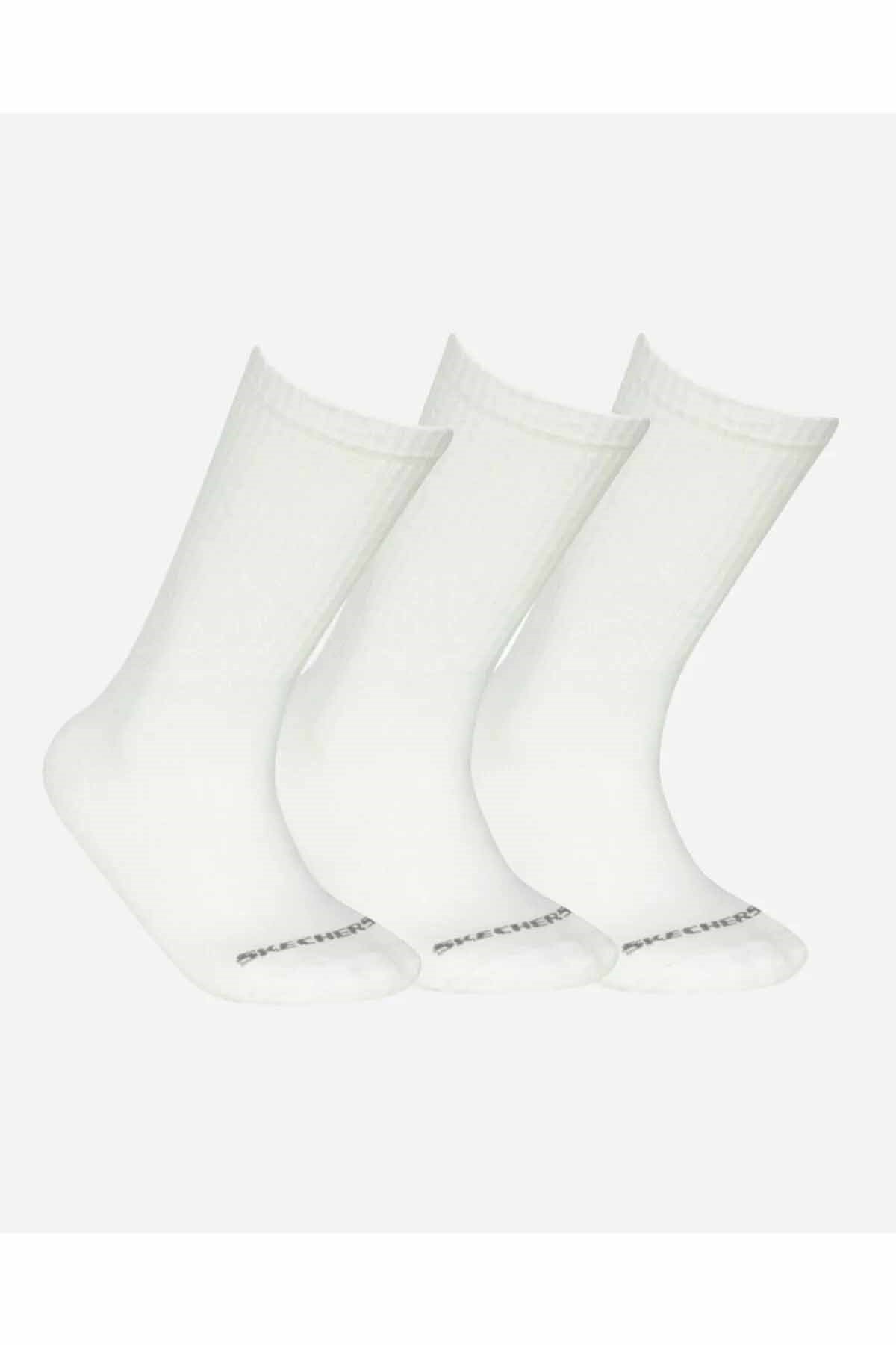 SKECHERSÇorapSkechers U SKX Padded Crew Cut Socks 3 Pack Unisex Çorap S192135-100 BEYAZ