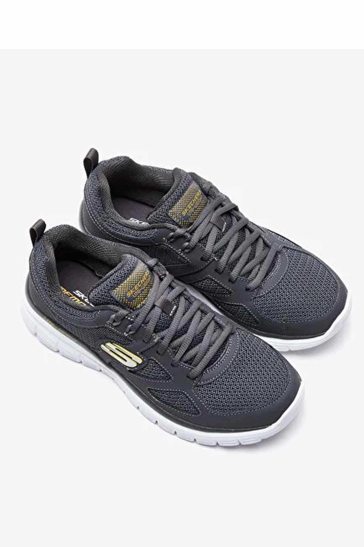 SKECHERSGünlük SporSkechers Skechers Lite-Weight Qtr Overlay Erkek Günlük Spor Ayakkabı 52635 CHAR GRI