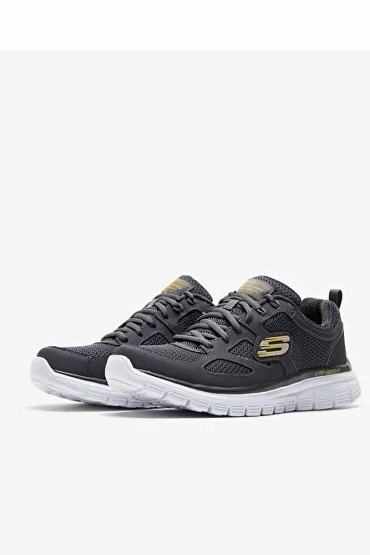 SKECHERSGünlük SporSkechers Skechers Lite-Weight Qtr Overlay Erkek Günlük Spor Ayakkabı 52635 CHAR GRI