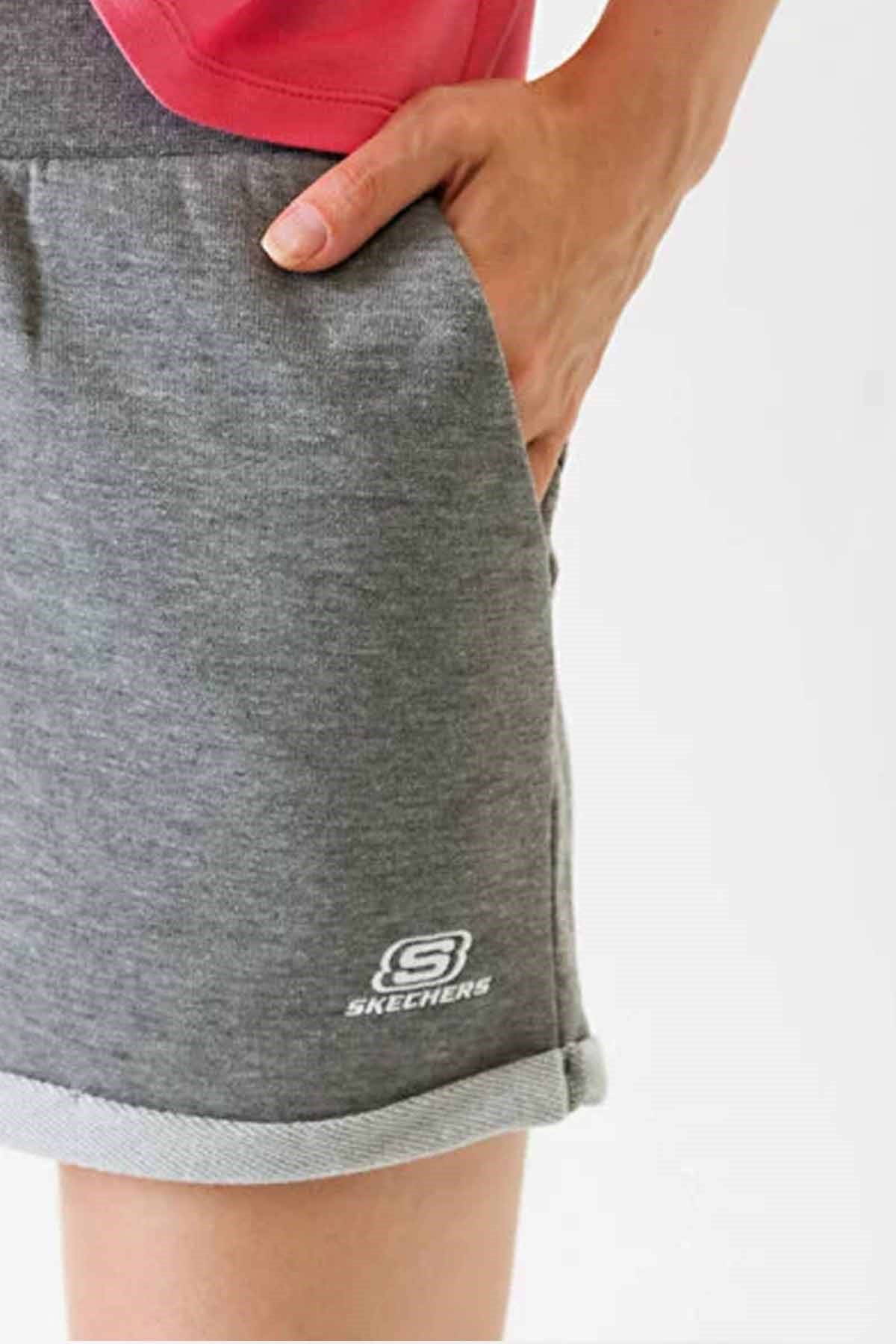SKECHERSŞortSkechers Lightweight Fleece W 5 İnch Kadın Şort S201045-036-Gri