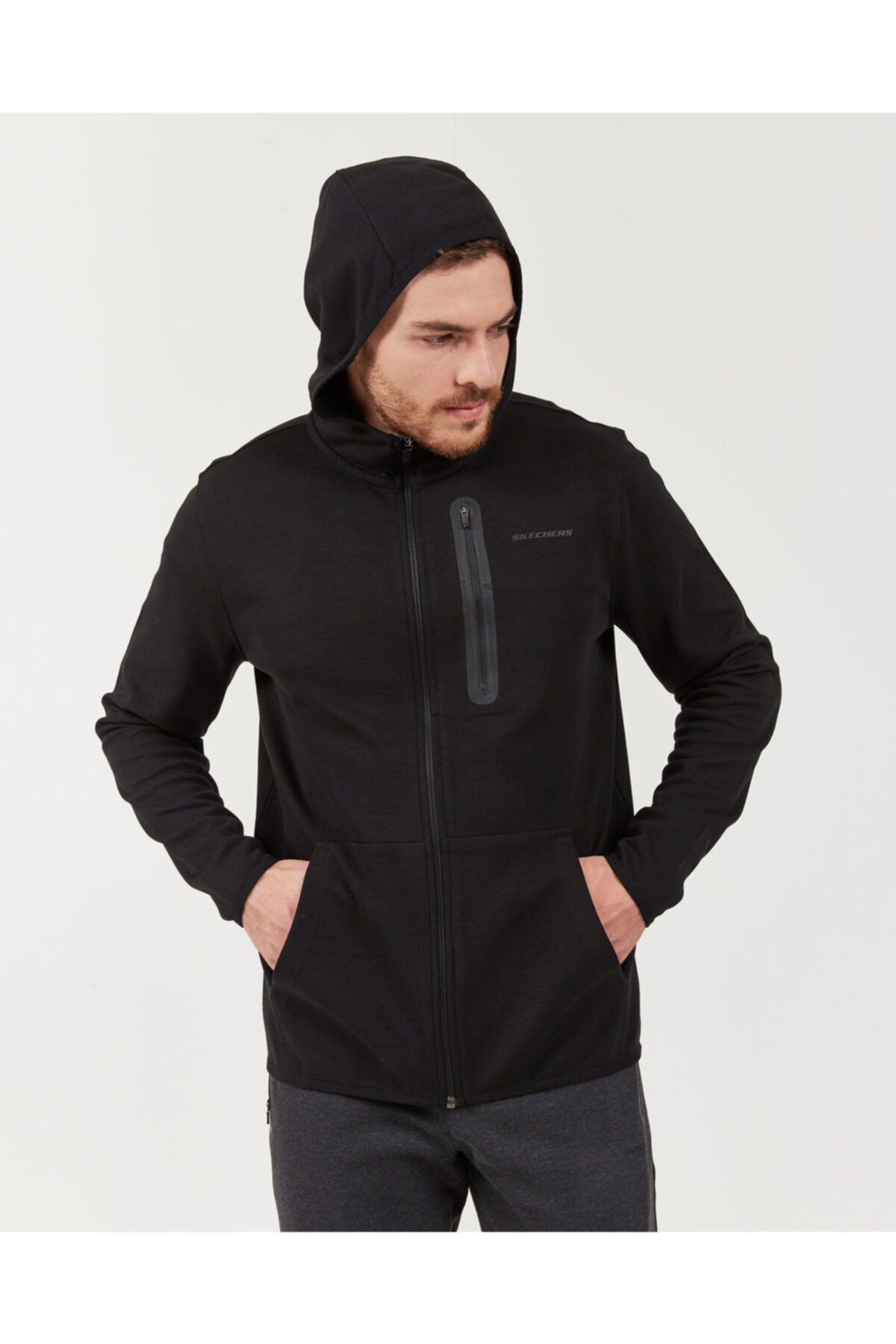 SKECHERSSweatshirtSkechers 2X i-Lock M Printed Erkek Sweatshirt S202095-001 Siyah