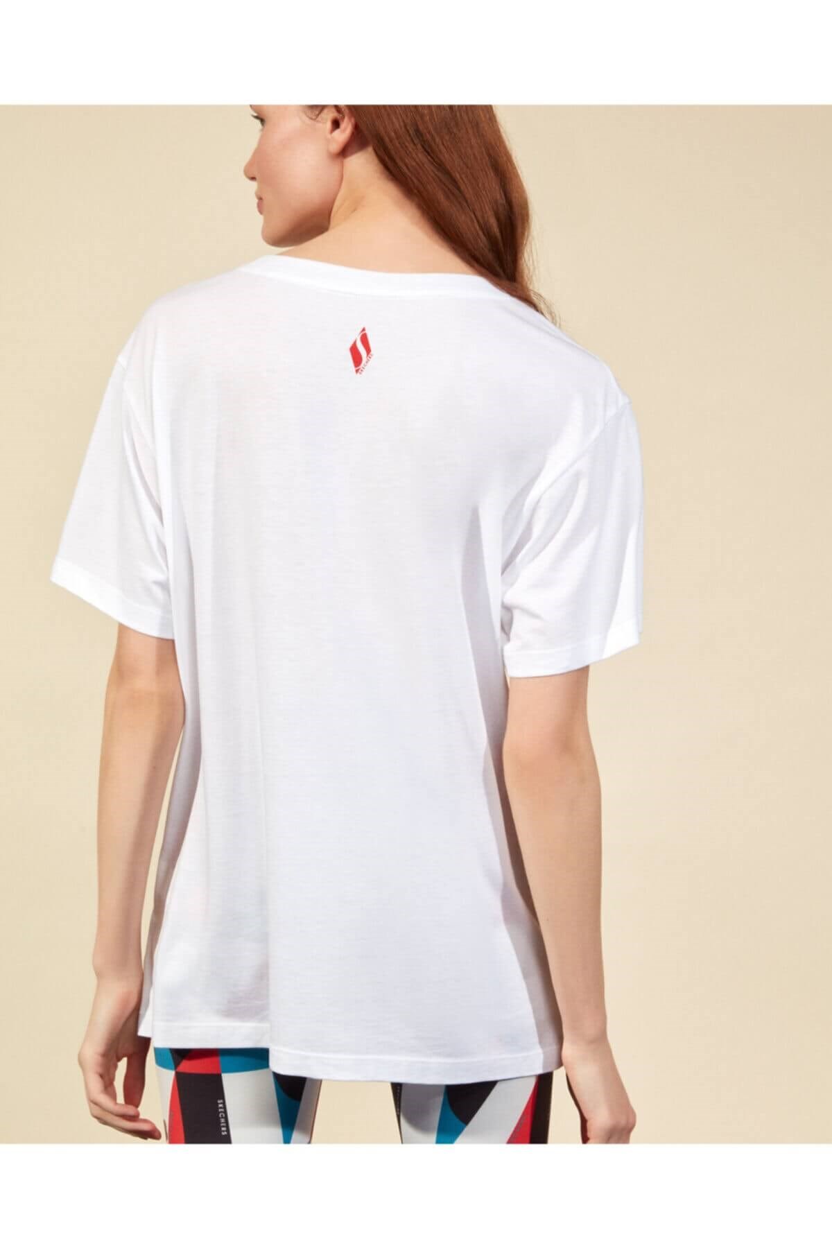SKECHERSTişörtSkechers Graphic Tee W Kadın Tişört S211160-100 Beyaz