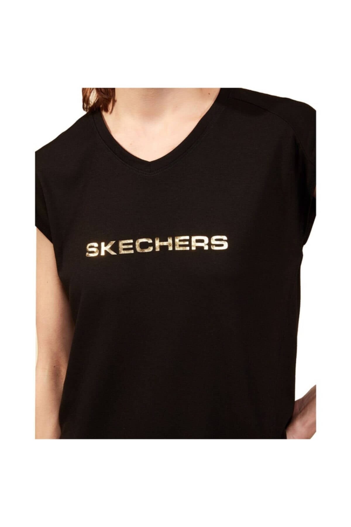 SKECHERSTişörtSkechers Graphic Tee W Kadın Tişört S211289-001 Siyah