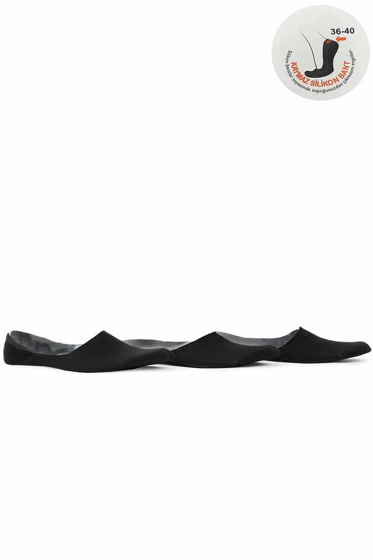 SLAZENGERÇorapSlazenger Jamar 3'lü Babet Unisex Çorap SX11CK024-500Siyah