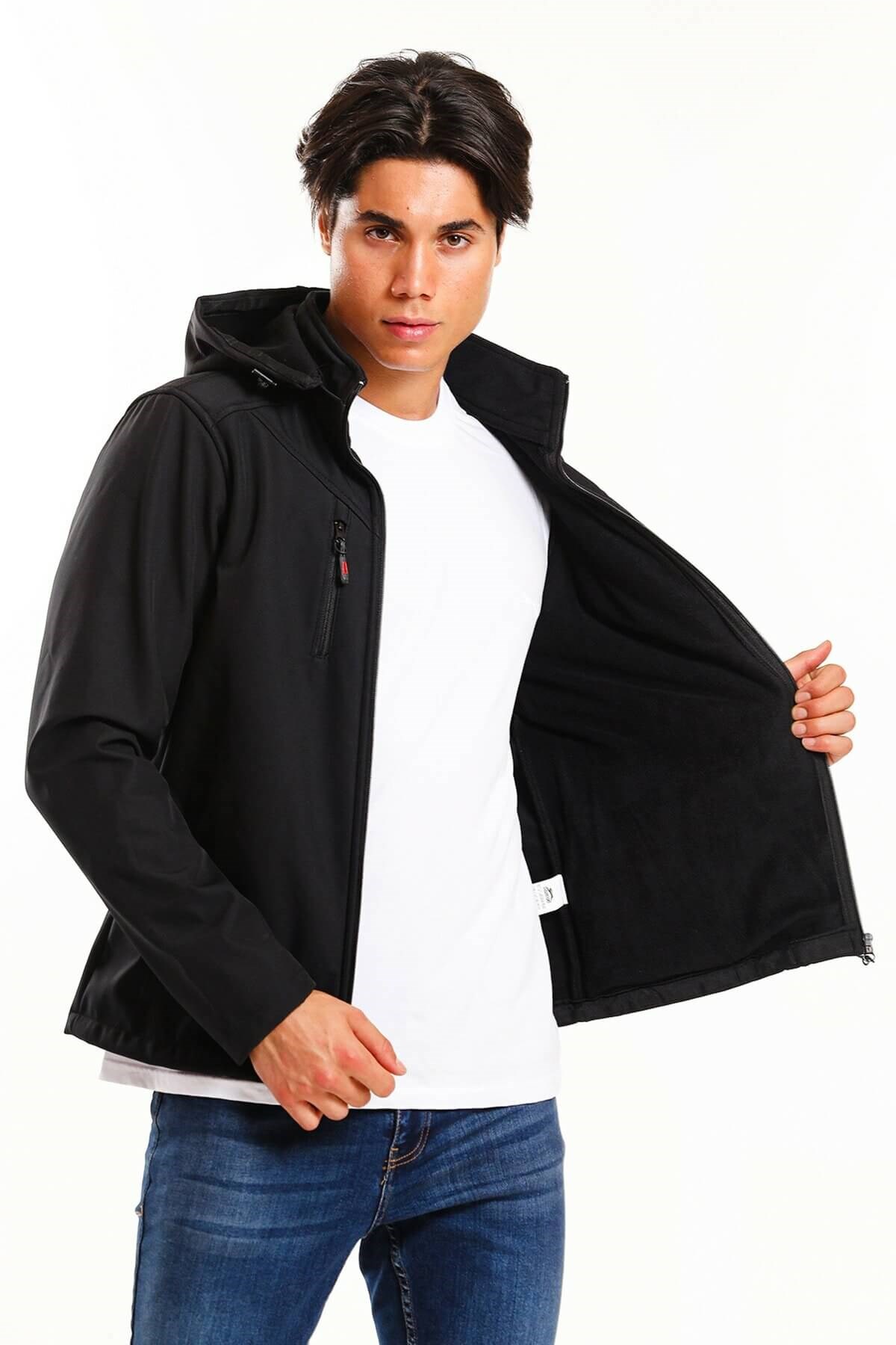 SLAZENGERSoftshellSlazenger Ha-Yun Erkek Softshell ST21JE004-500SIYAH