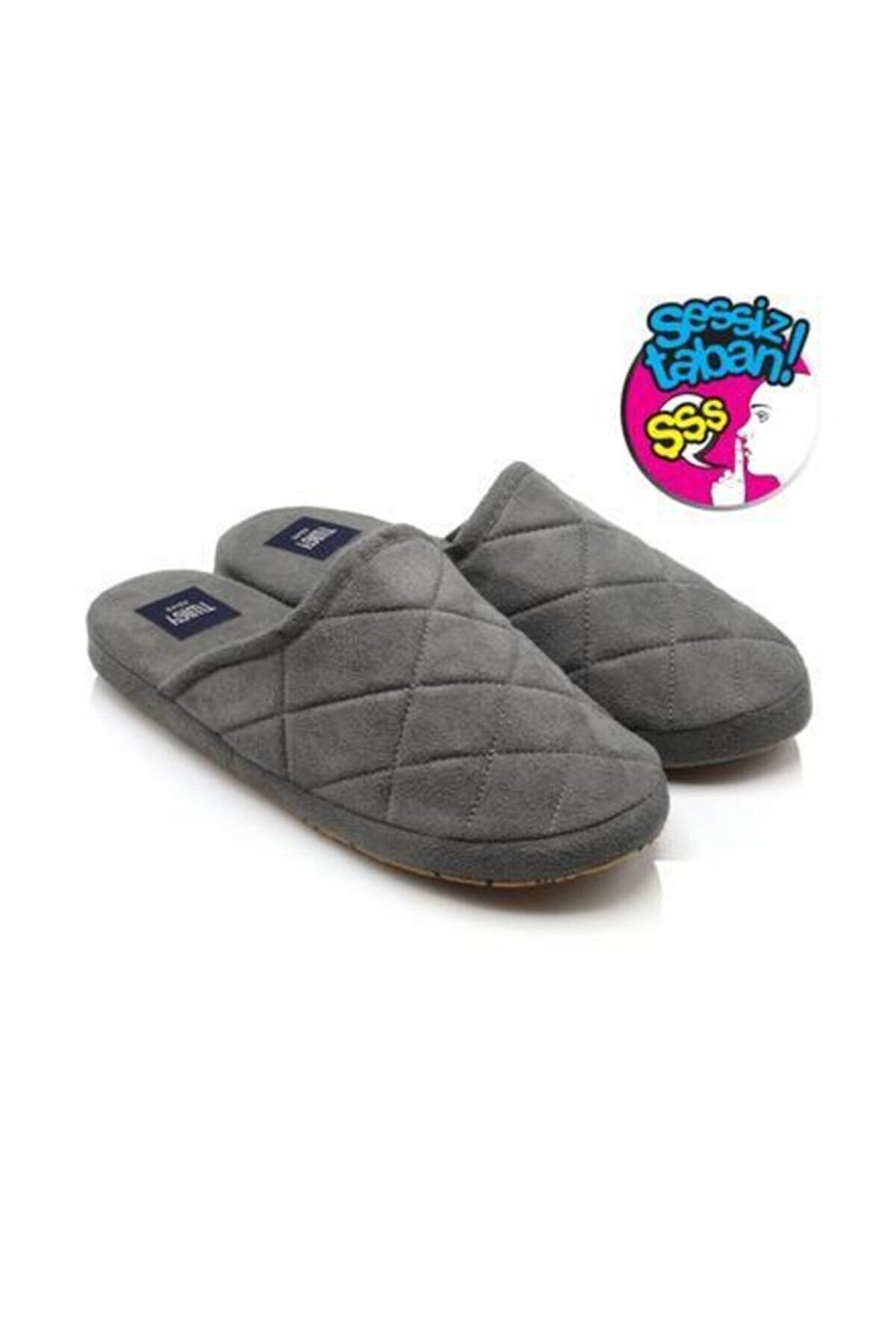 TWIGYEv TerliğiTwigy Bako Erkek Ev Terliği Ayakkabı YY1074Füme