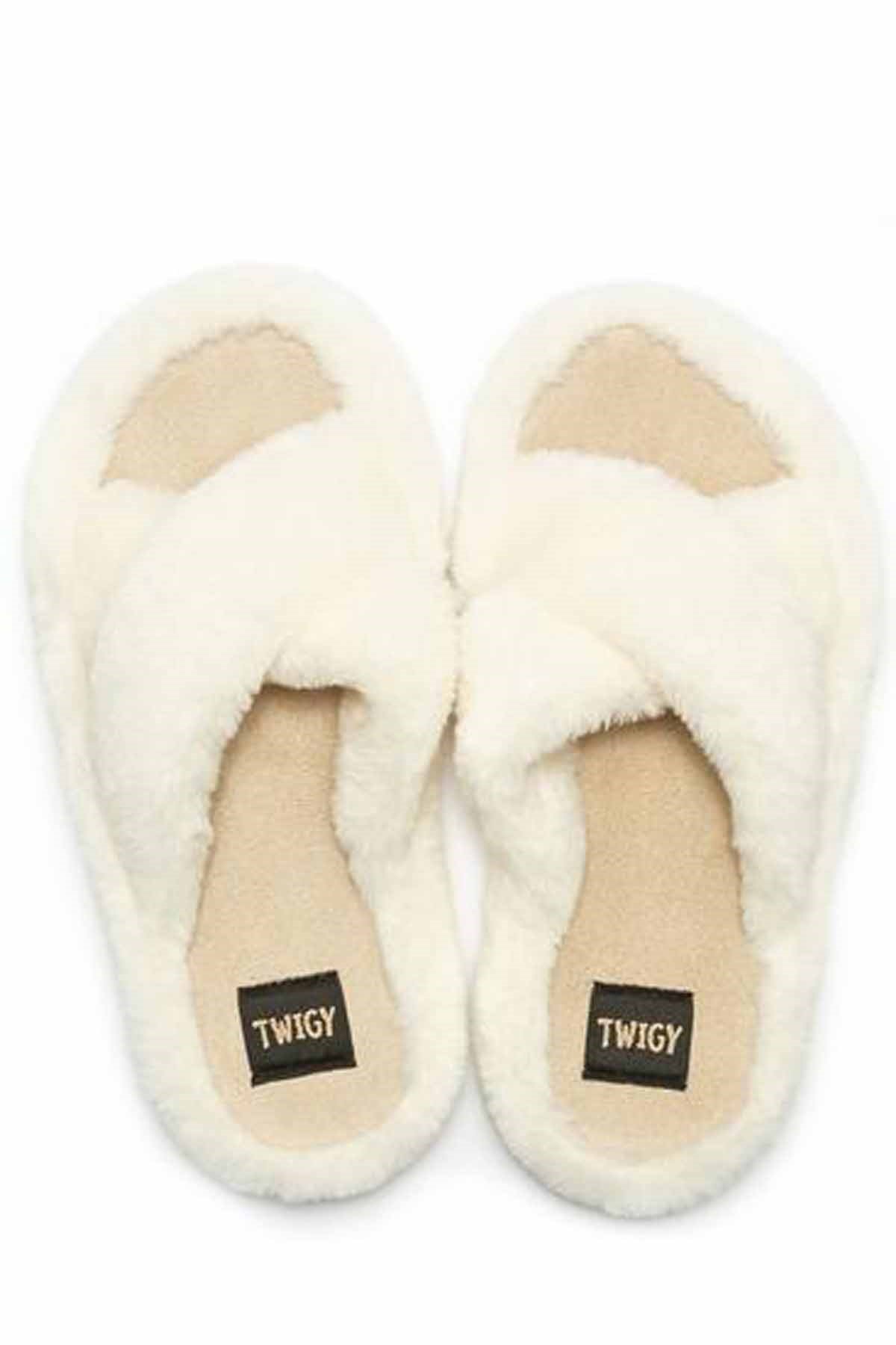TWIGYEv TerliğiTwigy Tuti Kadın Ev Terliği Ayakkabı YY0436Ekru