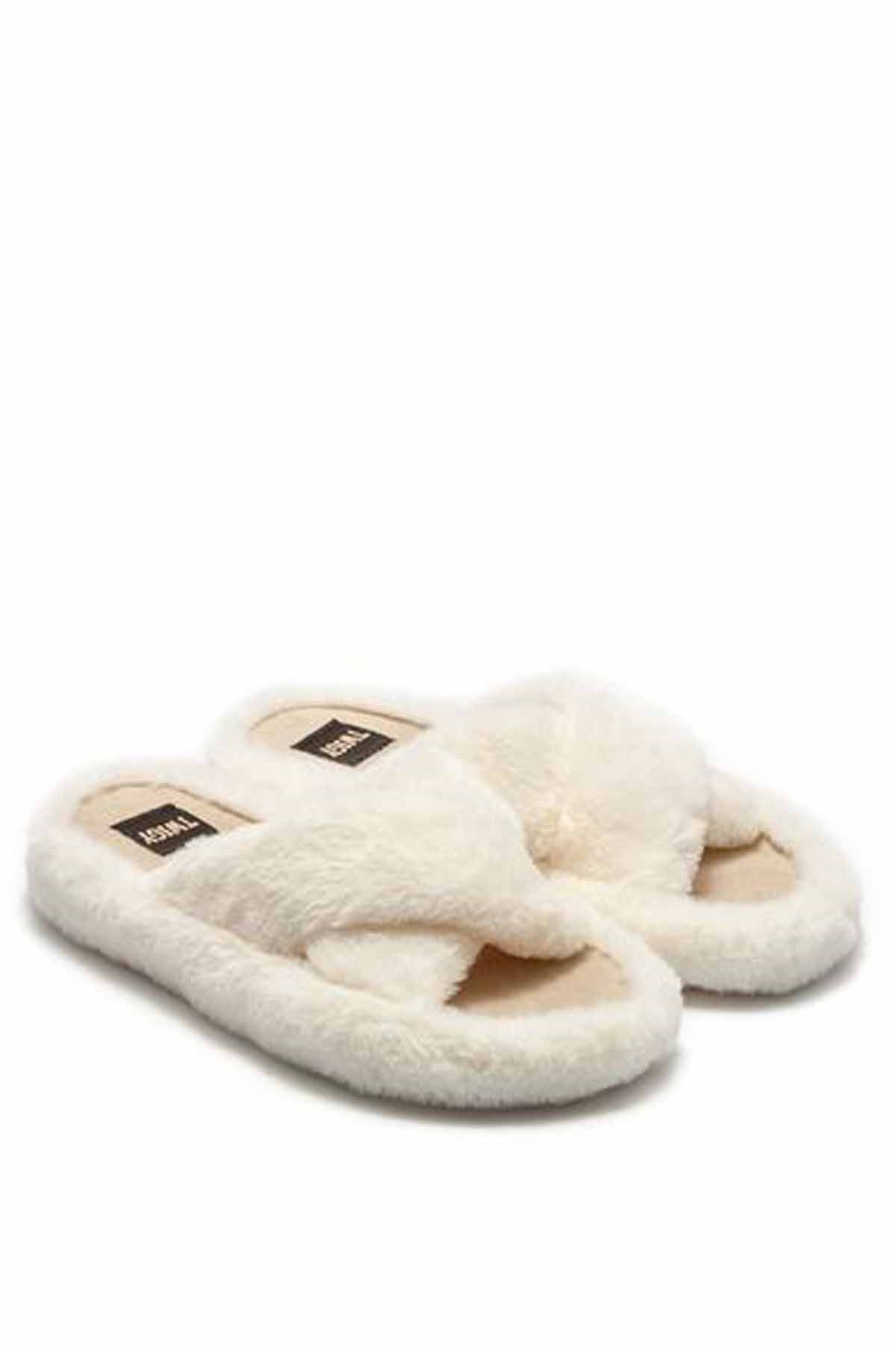 TWIGYEv TerliğiTwigy Tuti Kadın Ev Terliği Ayakkabı YY0436Ekru