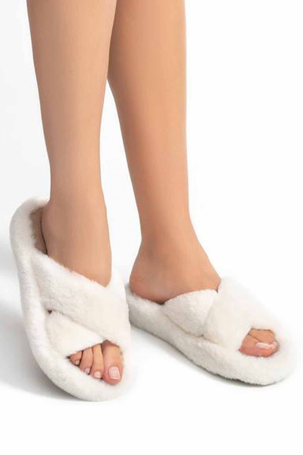 TWIGYEv TerliğiTwigy Tuti Kadın Ev Terliği Ayakkabı YY0436Ekru
