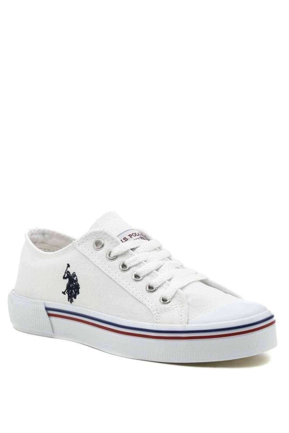 U.S. POLO ASSNGünlük SporU.S Polo Assn.Unisex Beyaz Sneaker Kadın Günlük Spor Ayakkabı USP300BEYAZ