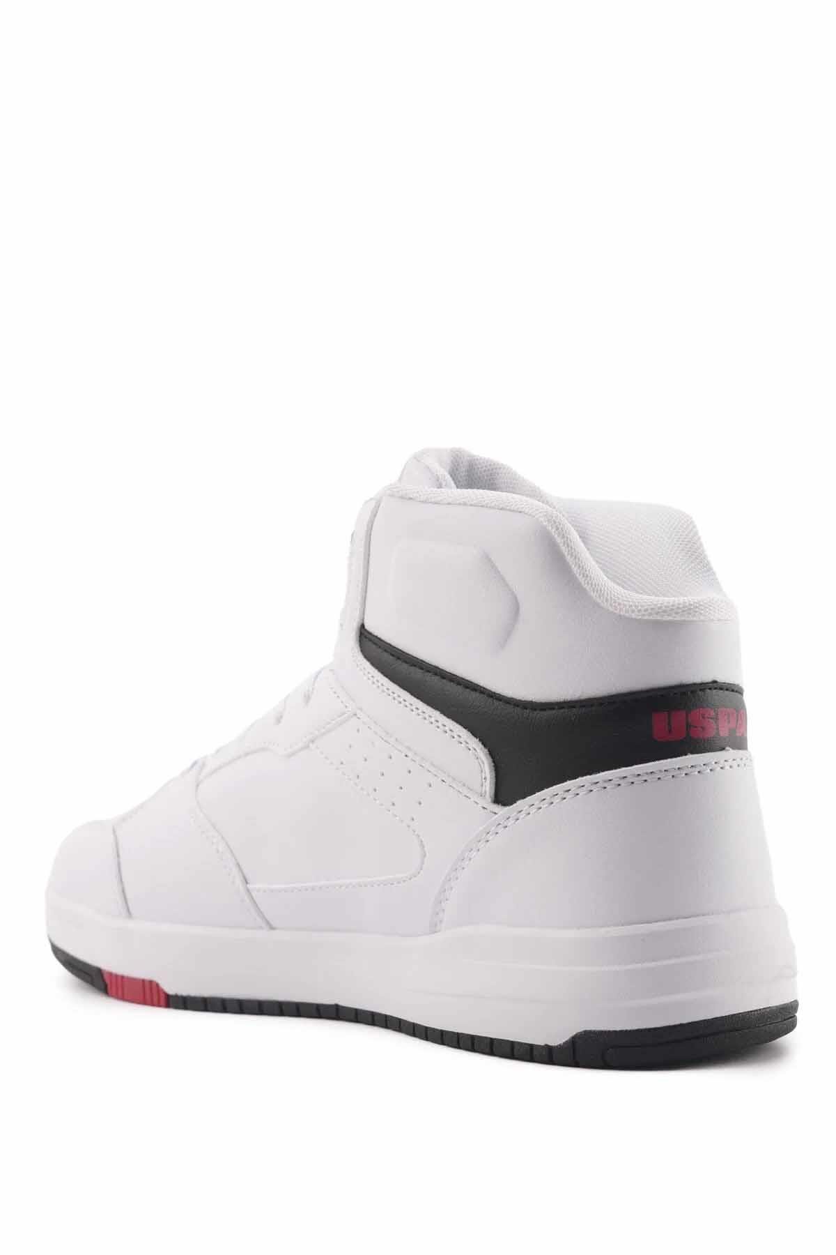 U.S. POLO ASSNGünlük SporU.S Polo Assn. Erkek Boğazlı Spor Ayakkbı Presto HI B-1 Erkek Günlük Spor Ayakkabı 101391920-1beyaz/krmz