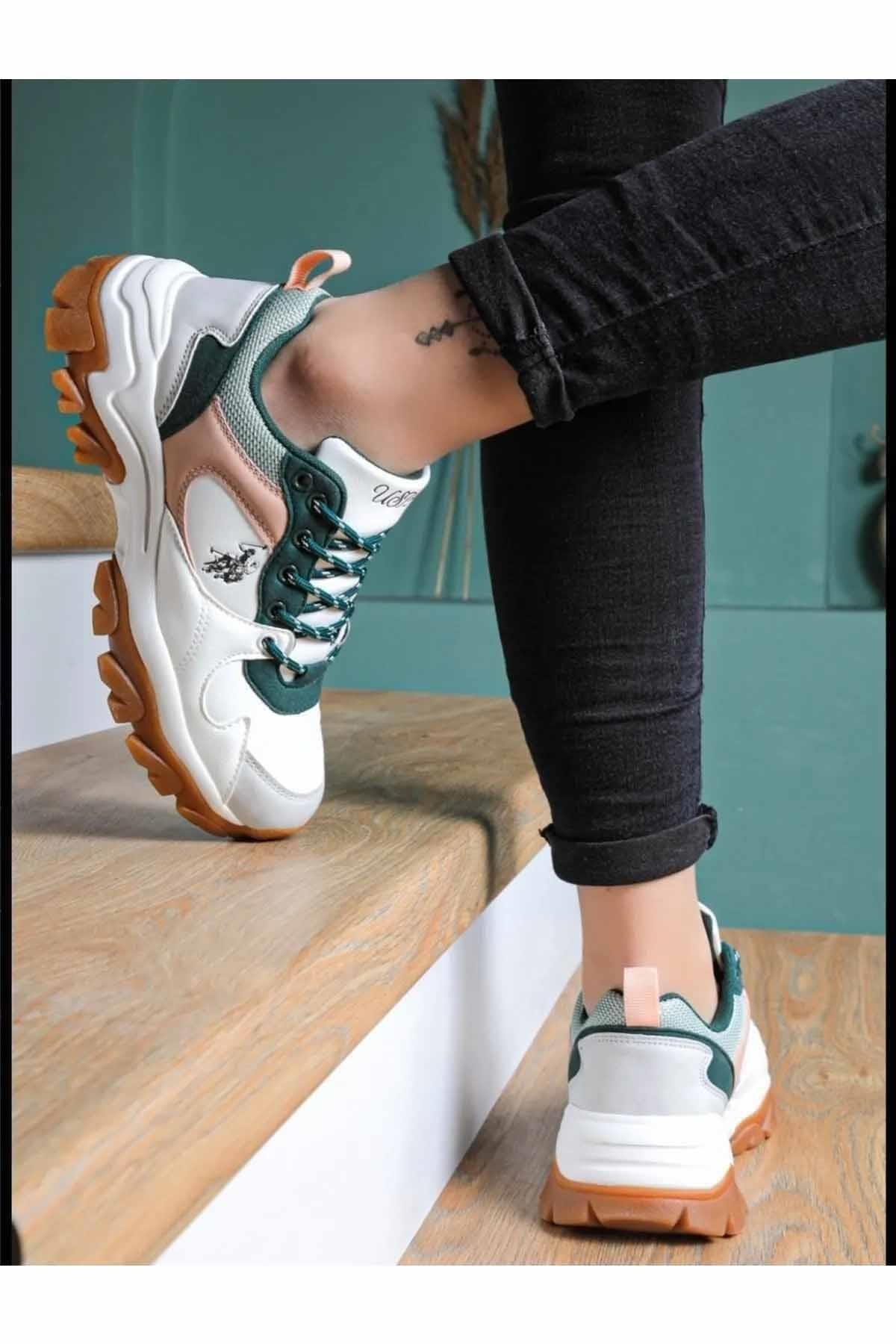 U.S. POLO ASSNGünlük SporU.S. Polo Assn. Tracky 4Pr Kadın Günlük Spor Ayakkabı 101885388Beyaz-Yeşl