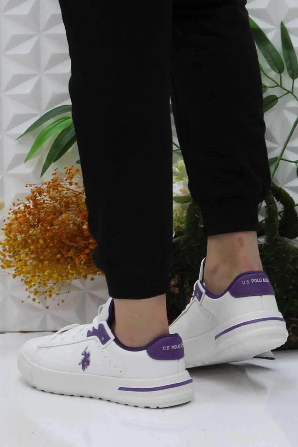 U.S. POLO ASSNSneakerU.S Polo Assn. Kadın Spor Ayakkabı Mango Kadın Sneaker Ayakkabı 101812766Beyaz/Lila
