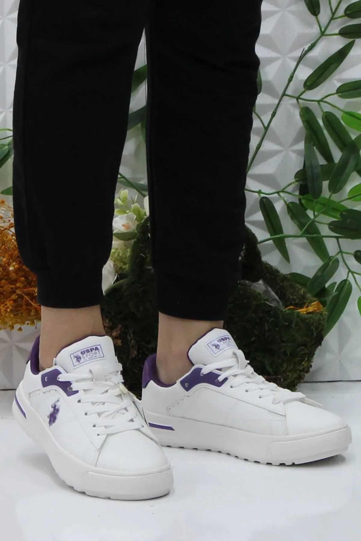 U.S. POLO ASSNSneakerU.S Polo Assn. Kadın Spor Ayakkabı Mango Kadın Sneaker Ayakkabı 101812766Beyaz/Lila