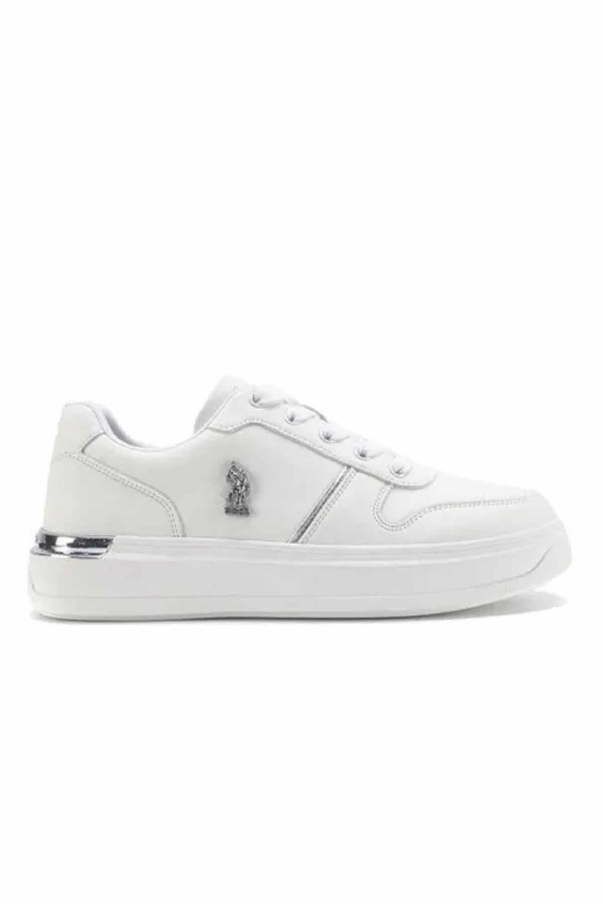 U.S. POLO ASSNSneakerU.S Polo Assn. Alka 4FX Kadın Sneaker Ayakkabı 101532314-1BEYAZ