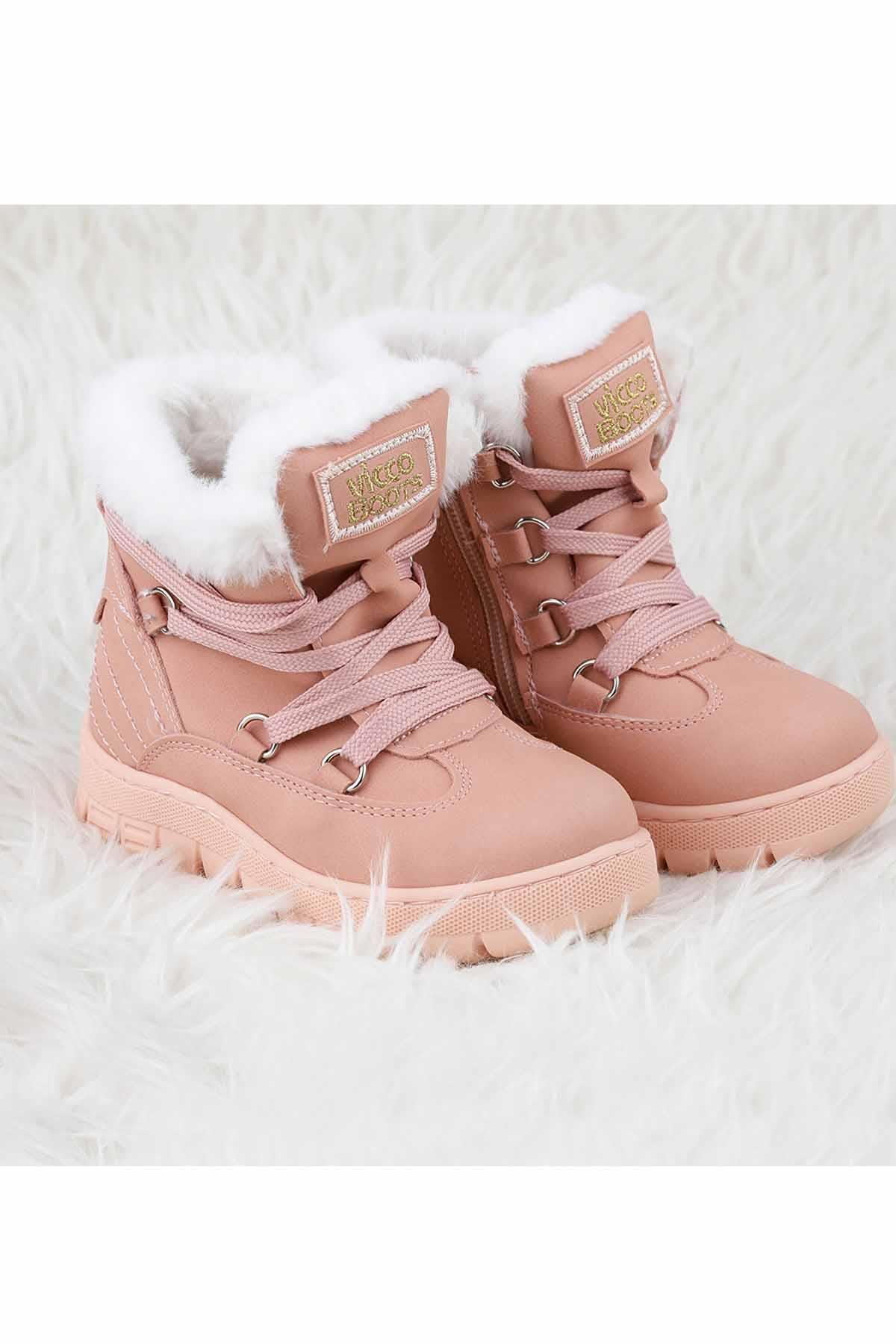 VİCCOBotVicco Kappa Kürklü Çocuk Bot Ayakkabı 946.P20K.222-114Pudra