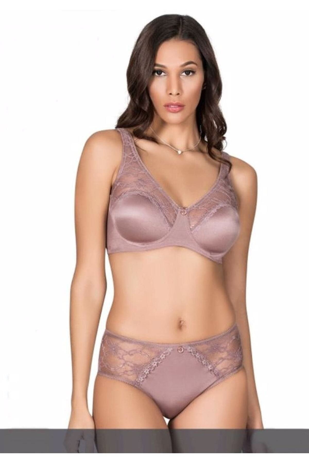 Lj 5035 Balenli Dantelli Kaplı Toparlayıcı Sütyen Takım 