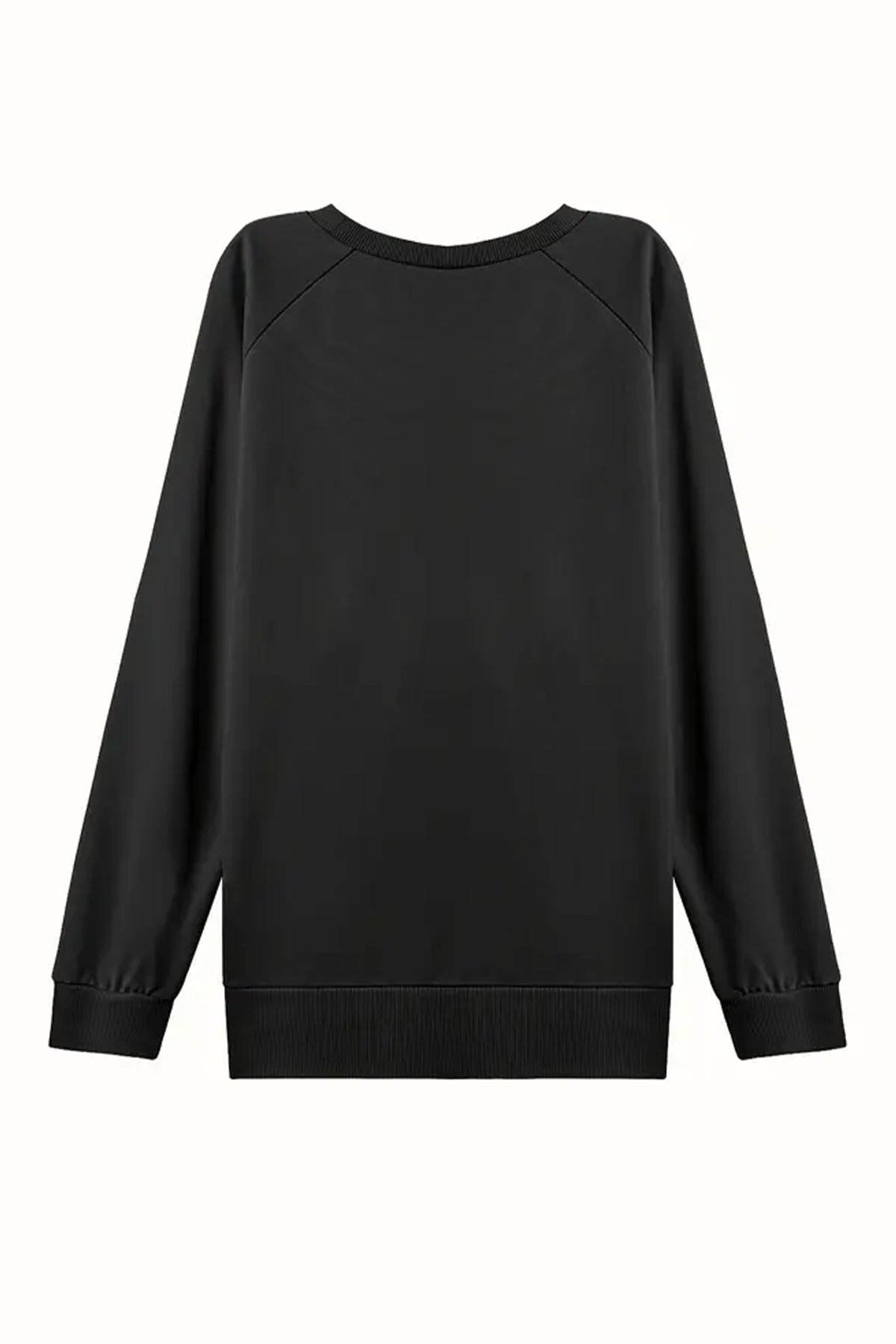 Büyük Beden Boho Hilal Baskılı Fermur Yırtmaç Detaylı Oysho Kumaş Reglan Kol Sweashirt SiyahCurvy TrendBüyük Beden Boho Hilal Baskılı Fermur Yırtmaç Detaylı Oysho Kumaş Reglan Kol Sweashirt Siyah