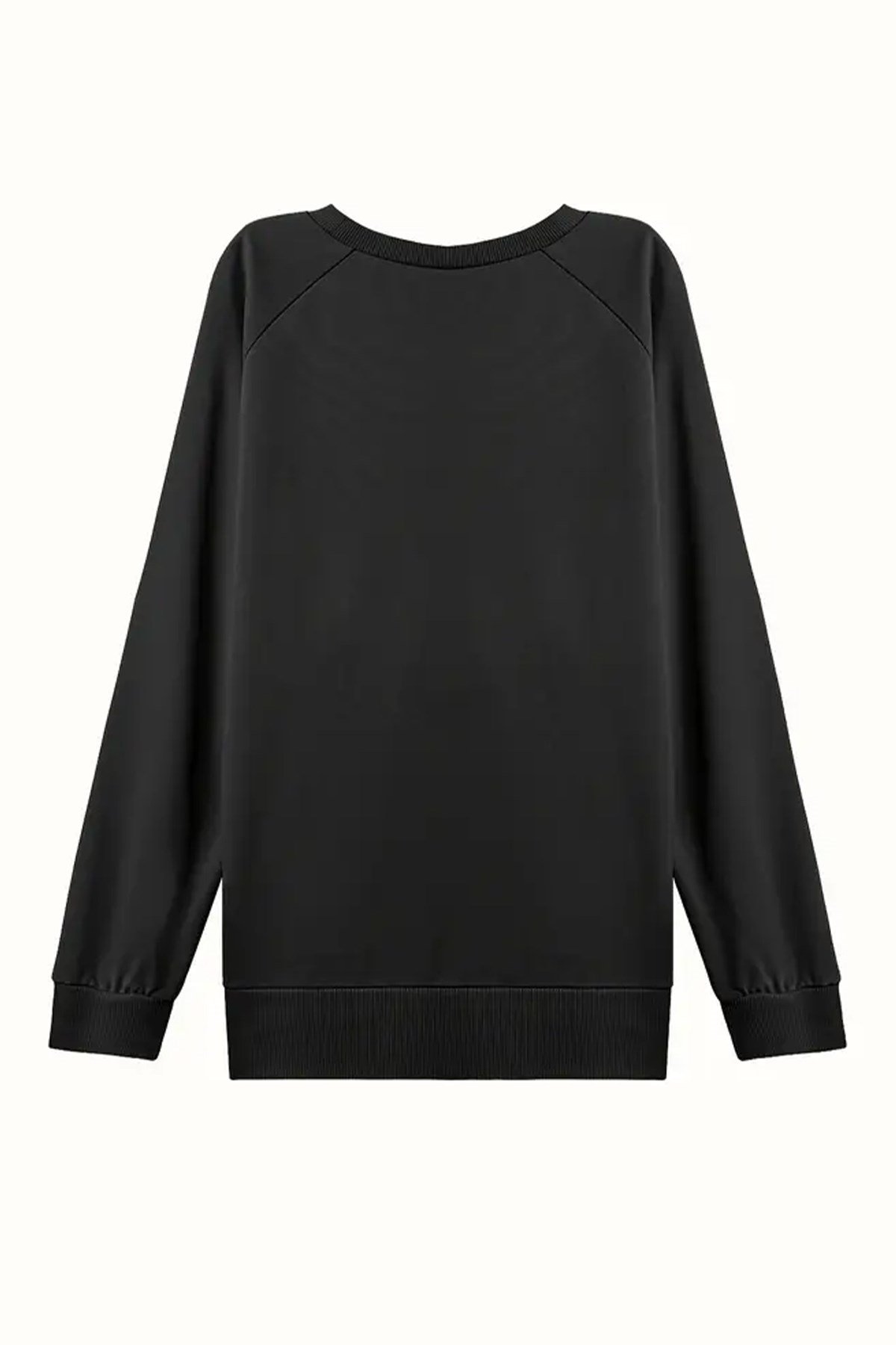 Büyük Beden Fermur Yırtmaç Detaylı Oysho Kumaş Reglan Kol Sweashirt SiyahCurvy TrendBüyük Beden Fermuar Yırtmaç Detaylı Oysho Kumaş Reglan Kol Sweashirt Siyah