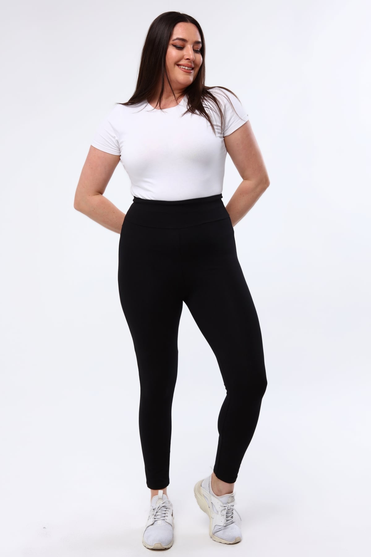 Büyük Beden Toparlayıcı Bel Tayt SiyahCurvy TrendBüyük Beden Toparlayıcı Bel Tayt Siyah