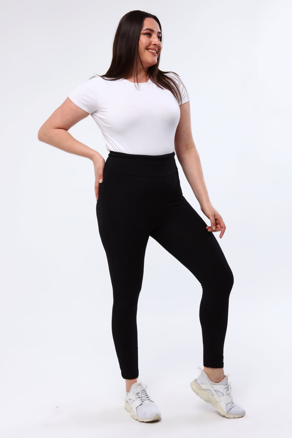 Büyük Beden Toparlayıcı Bel Tayt SiyahCurvy TrendBüyük Beden Toparlayıcı Bel Tayt Siyah