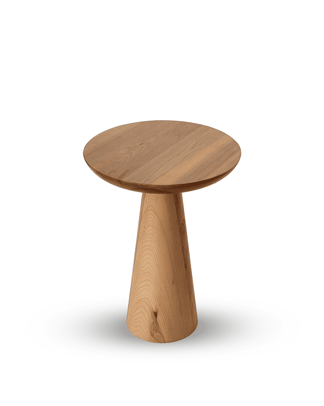 2'li Zigon Mantar Sehpa Mushroom | Masif Ahşap Modern Yan Sehpa Takımı (Kayın)